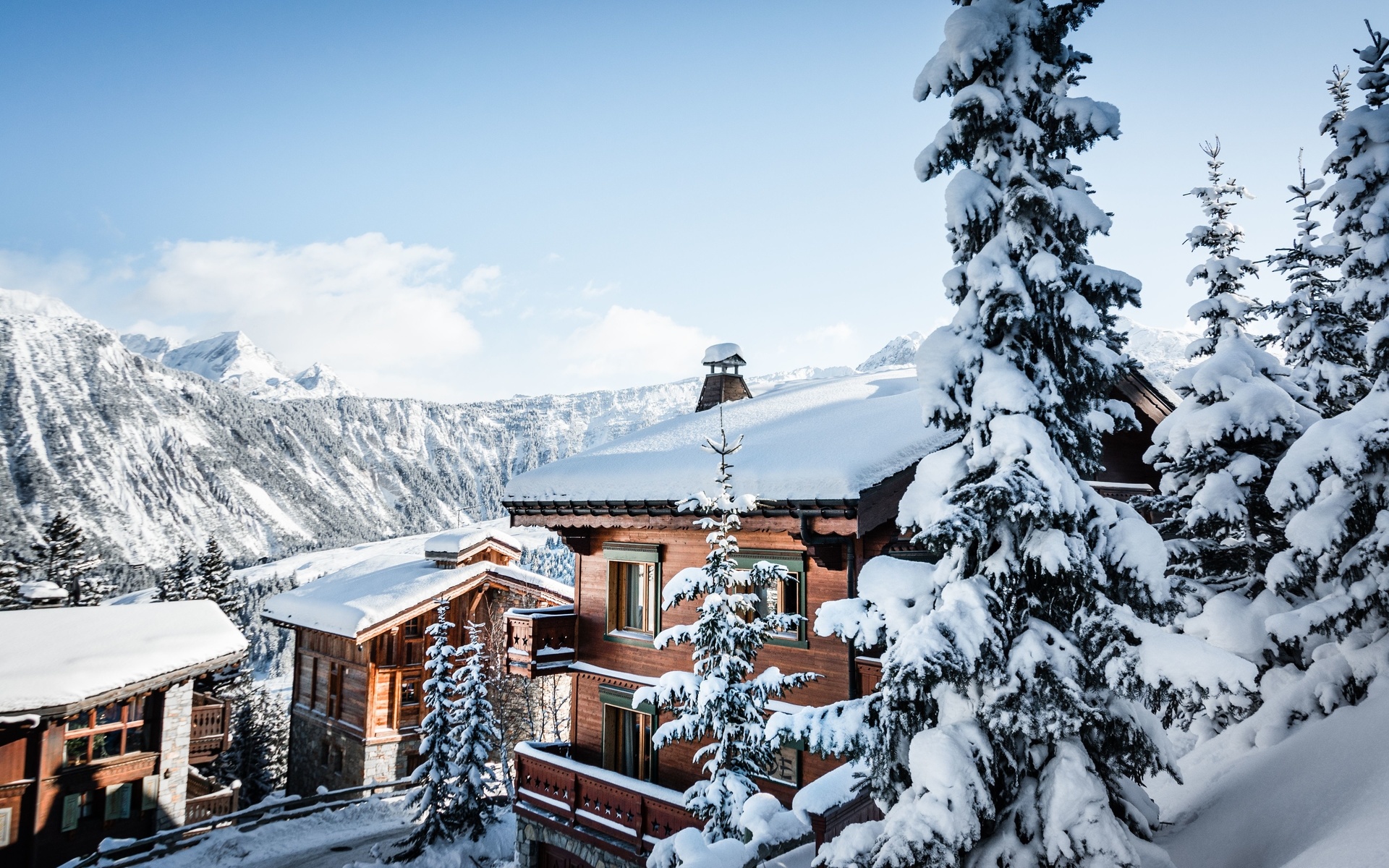 french alps, ski resort, europe