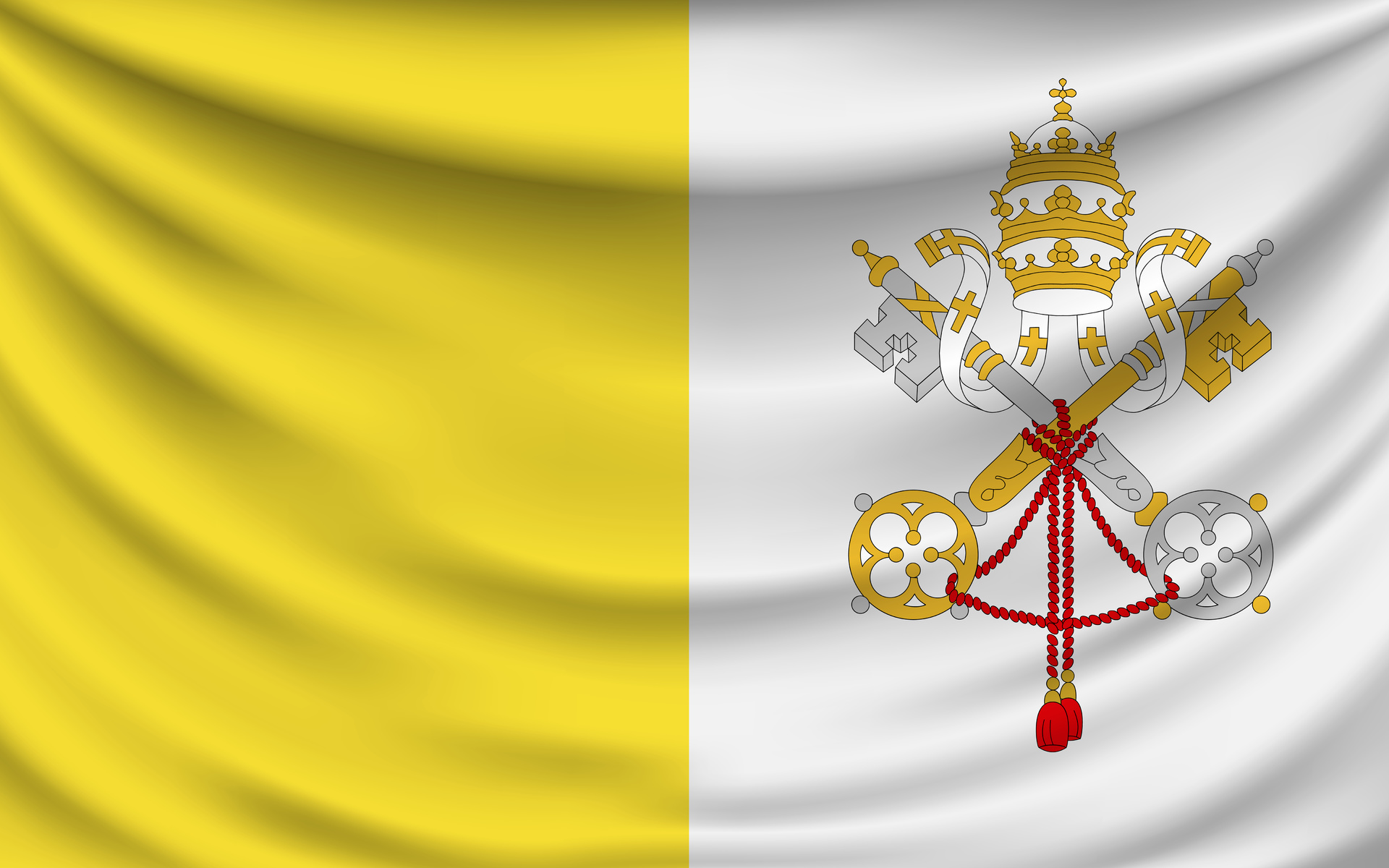 vexillum civitatis vaticanae, flag, vatican city, bandiera della citta del vaticano