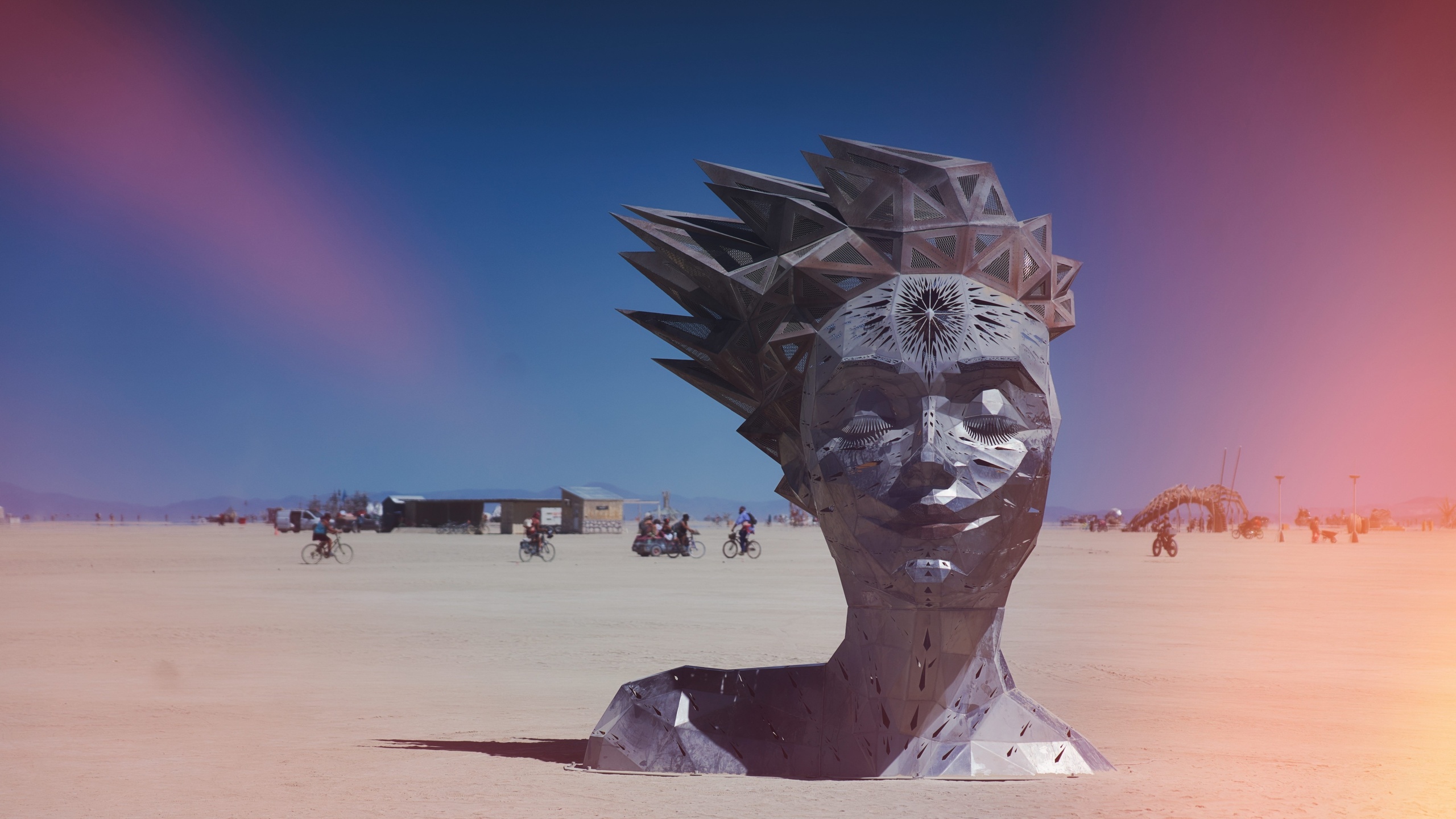 serene smile, burning man, arts festival, black rock desert, nevada