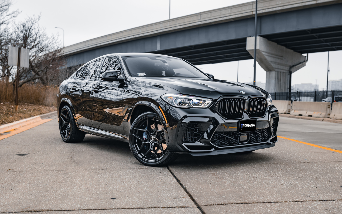 bmw, bmw x6m, black, x6m, road