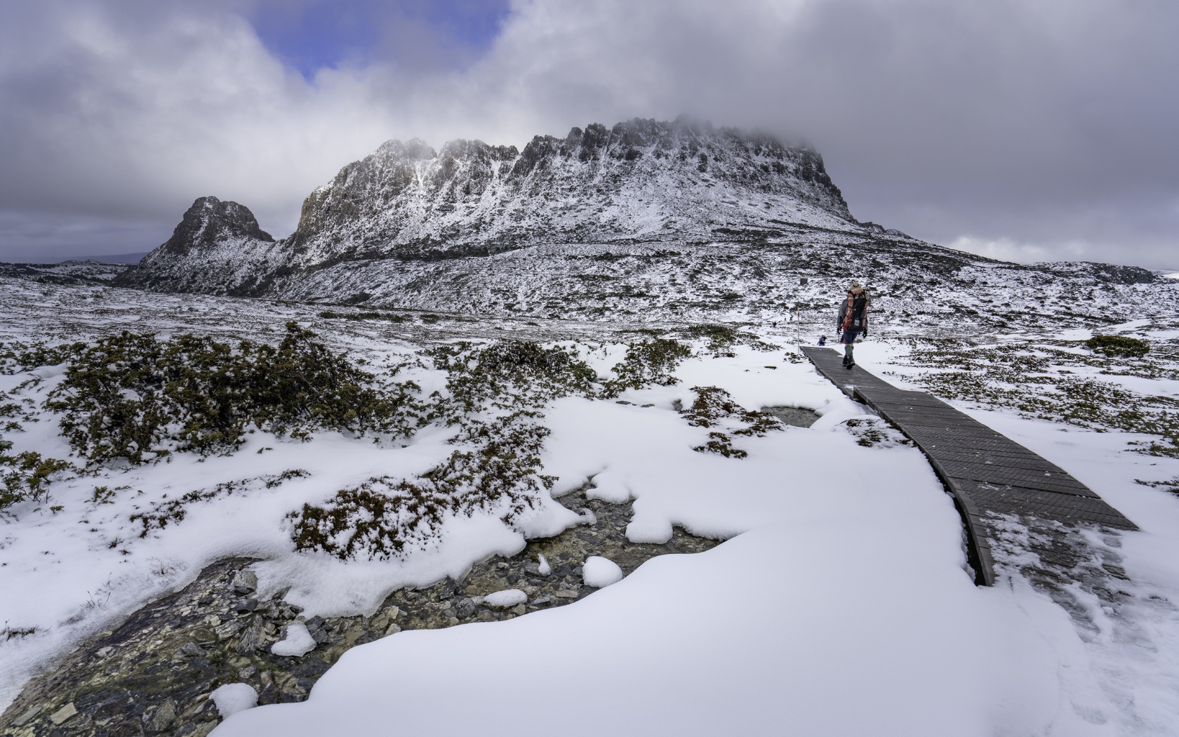 winter, overland track, cradle mountain-lake st clair national park, cradle mountain, tasmania