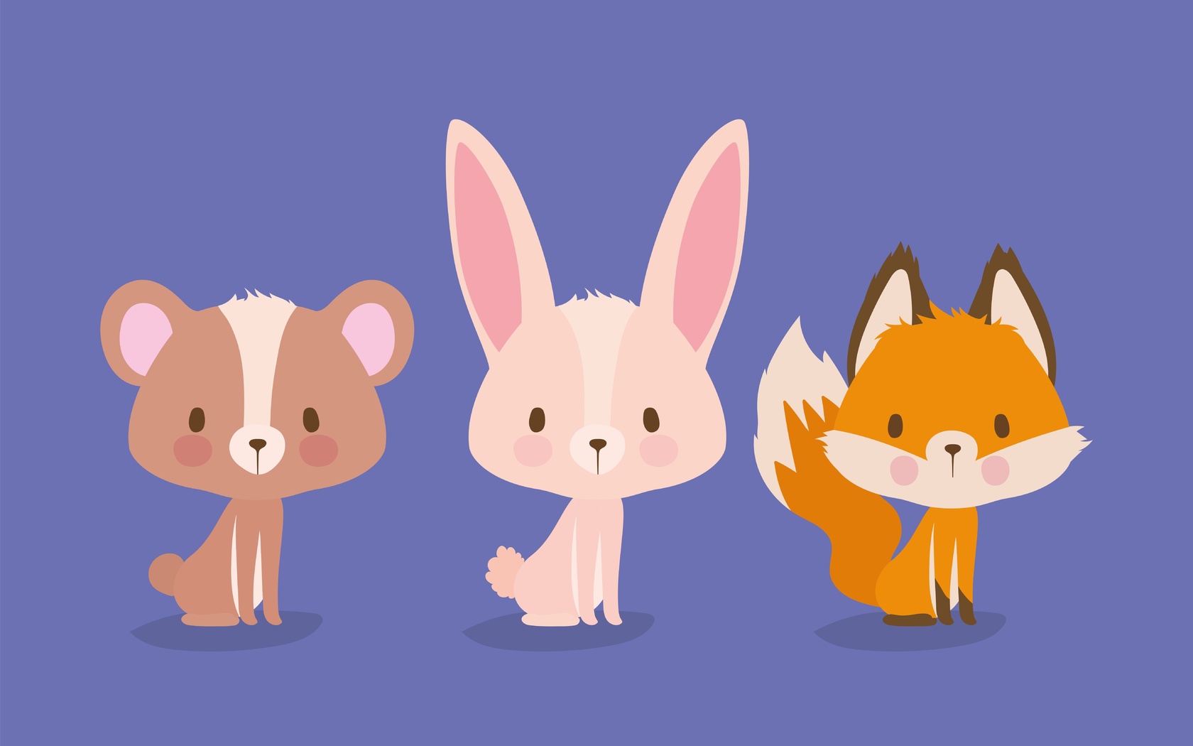 fox, rabbit, bear, wildlife