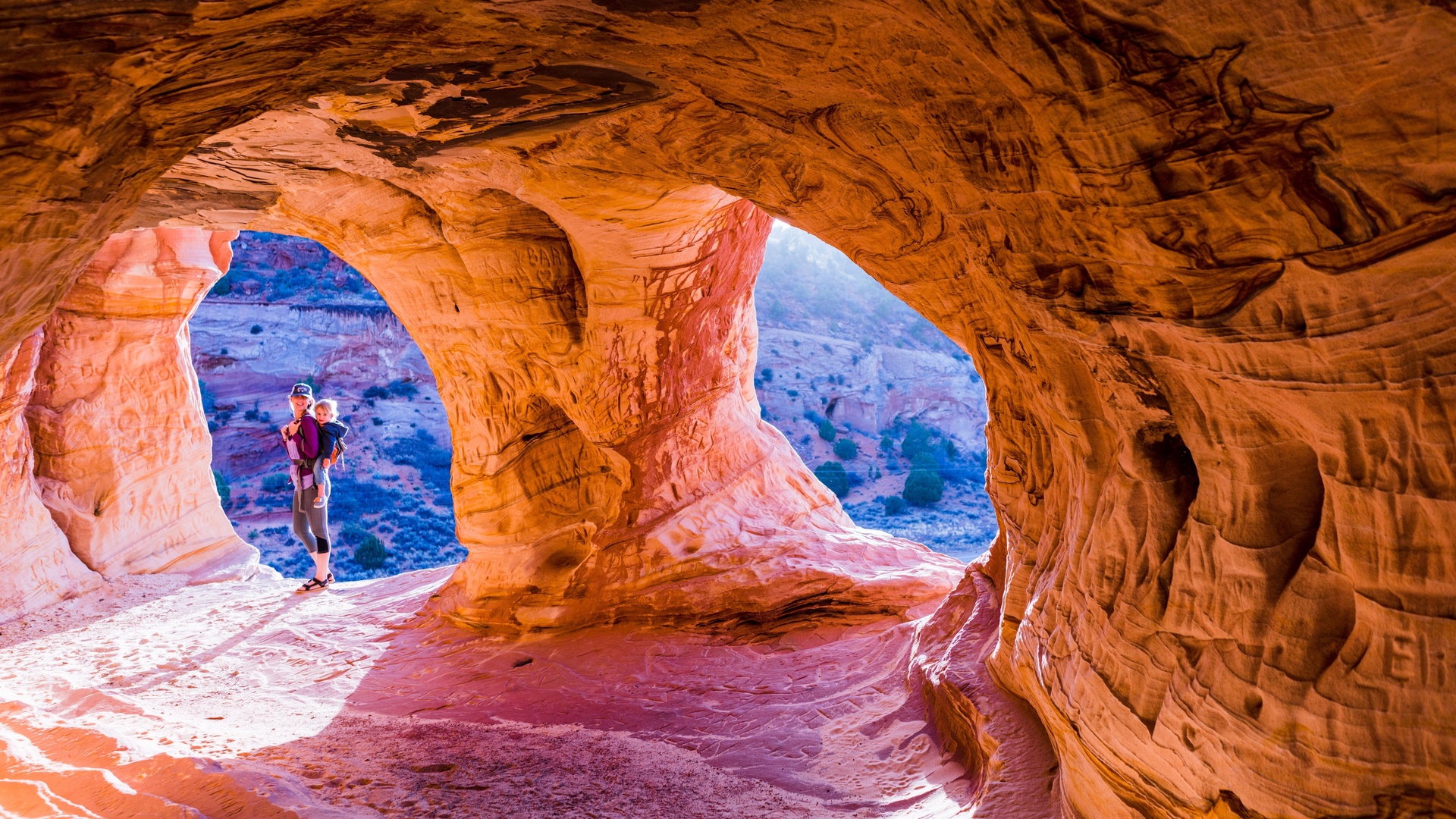 sand caves, canyon, kanab, utah