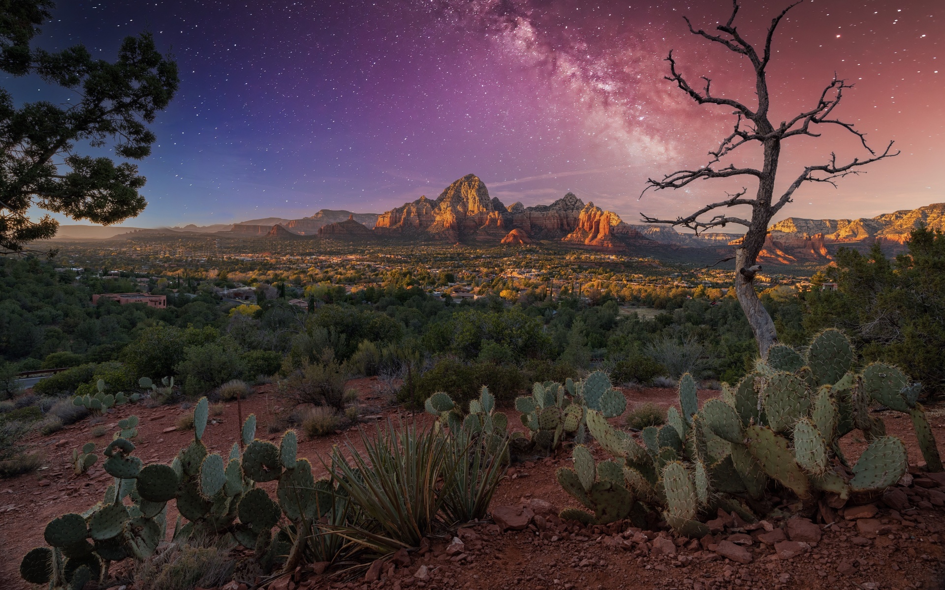 sunset, sedona, arizona