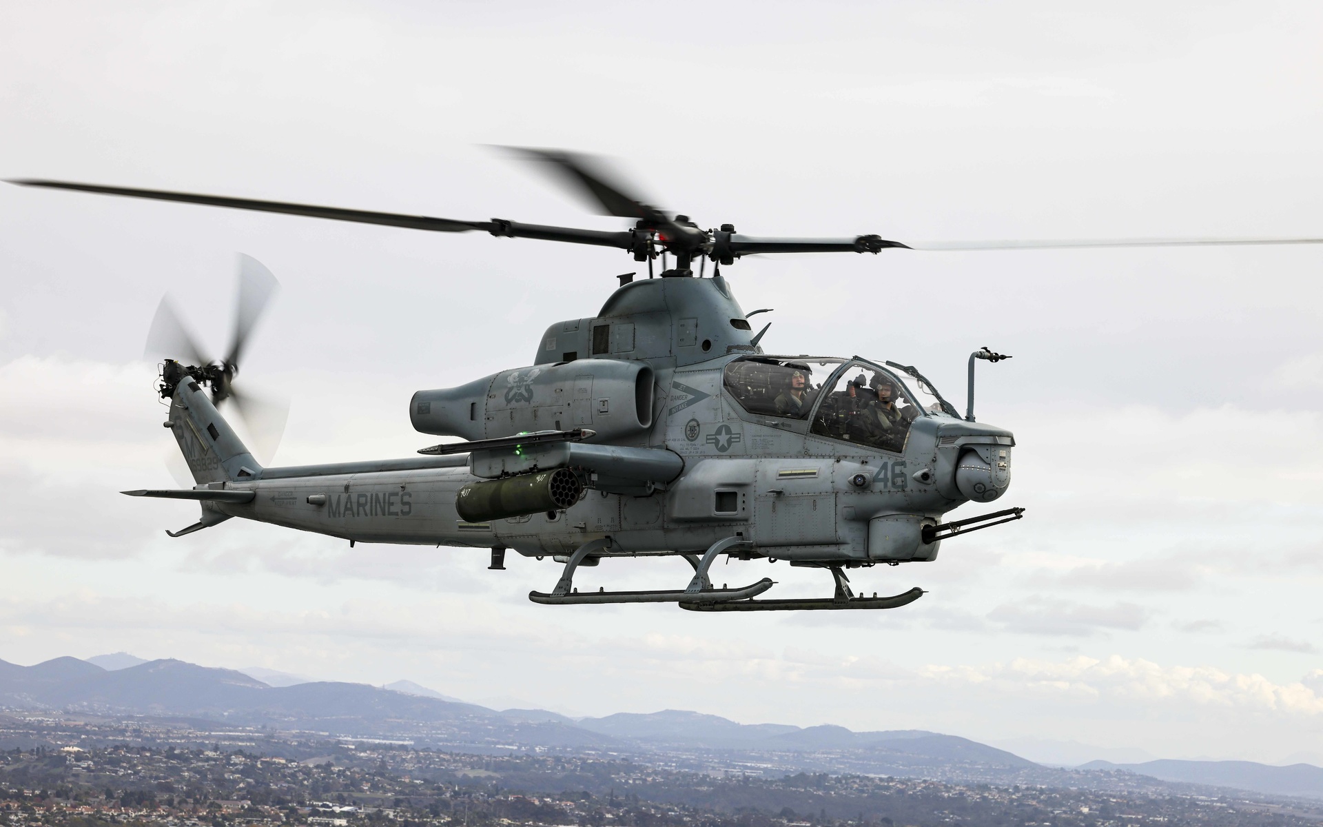 marine corps, bell ah-1z viper, twin-engine attack helicopter, california