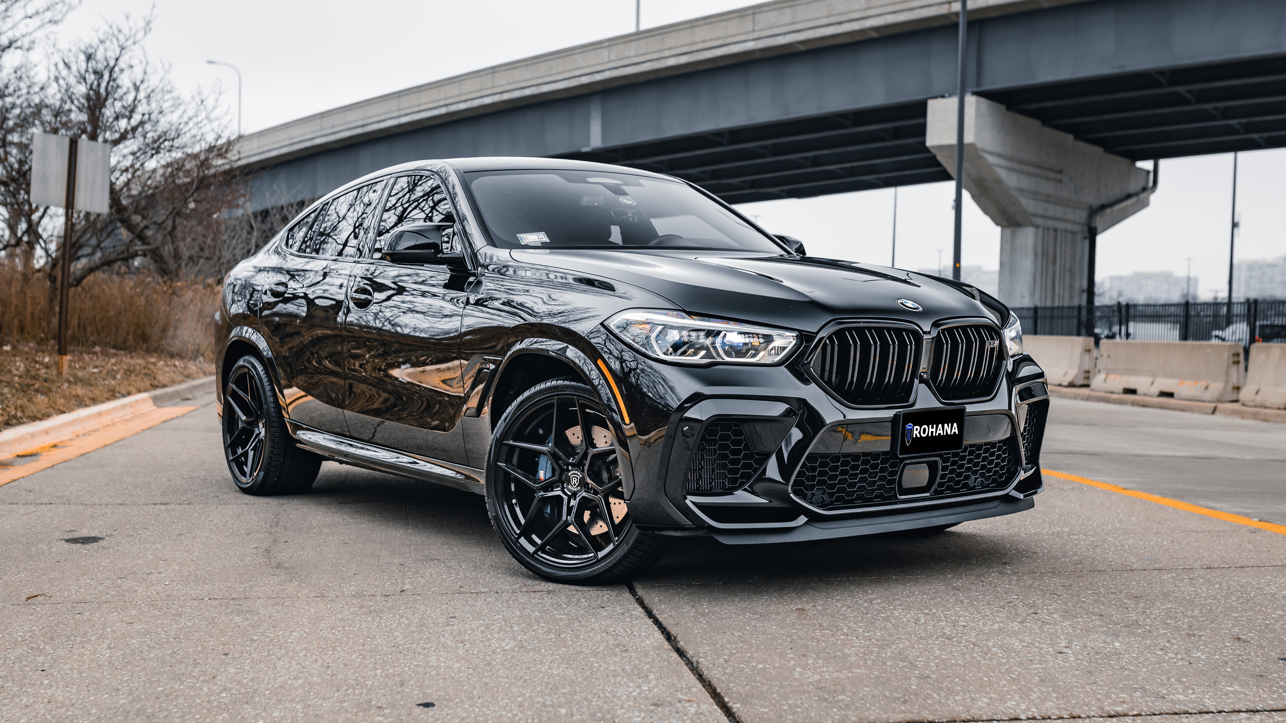 bmw, bmw x6m, black, x6m, road