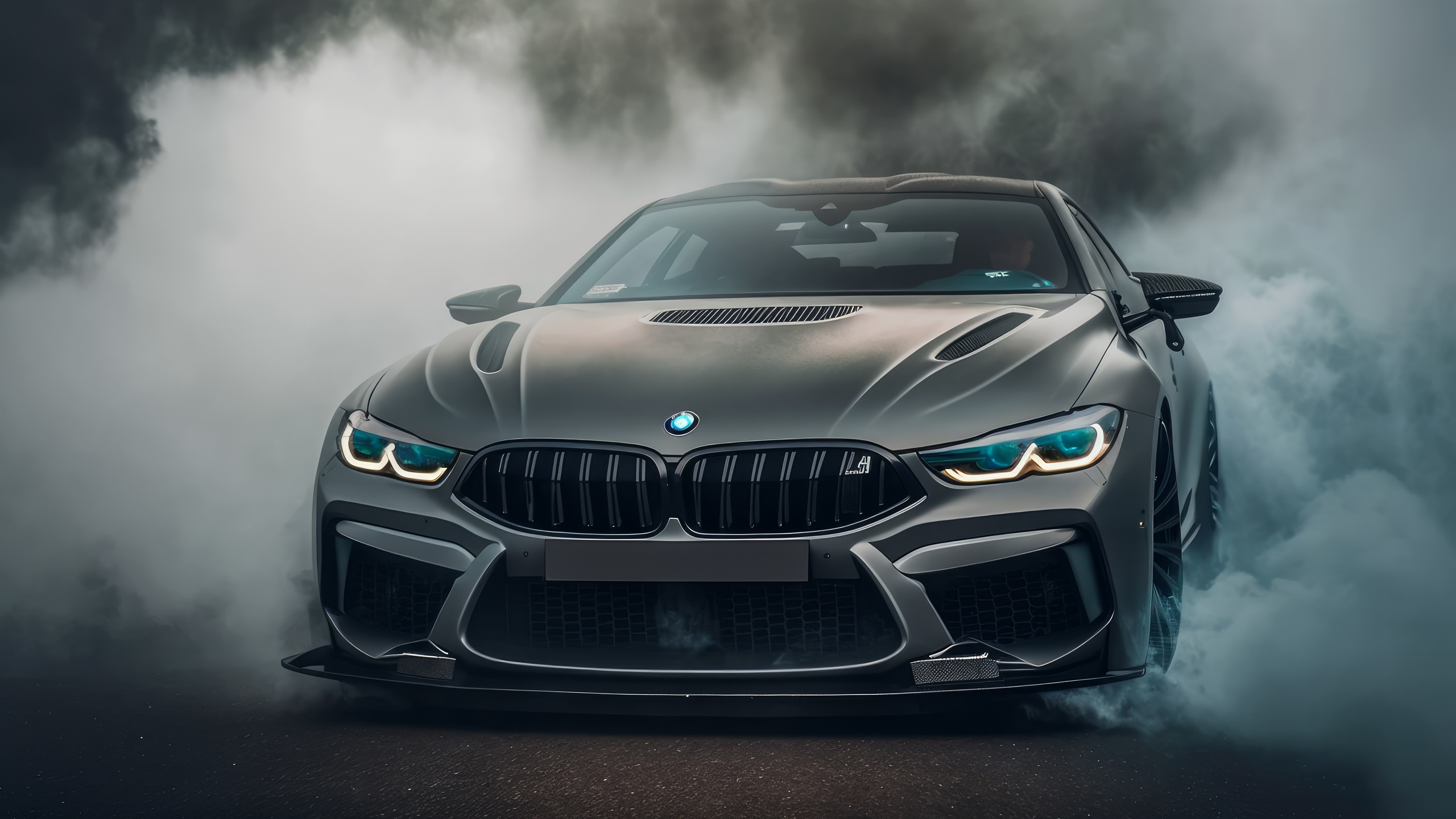 Картинки автомобиль, bmw m8, дрифт - обои 2560x1440, картинка №516181