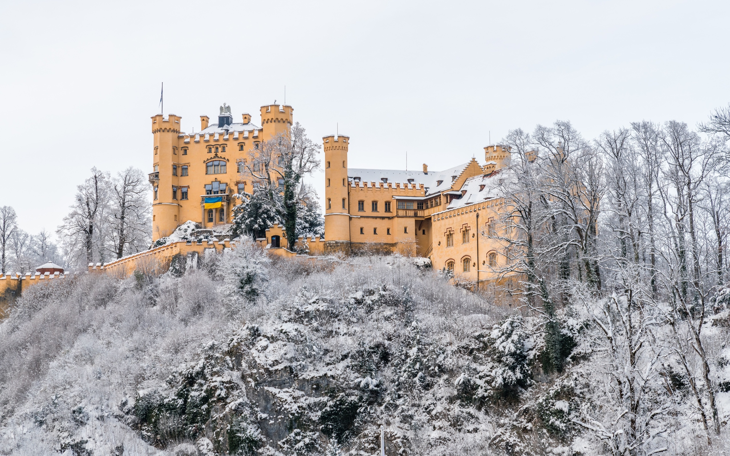 hohenschwangau castle, bavaria, southern germany, winter