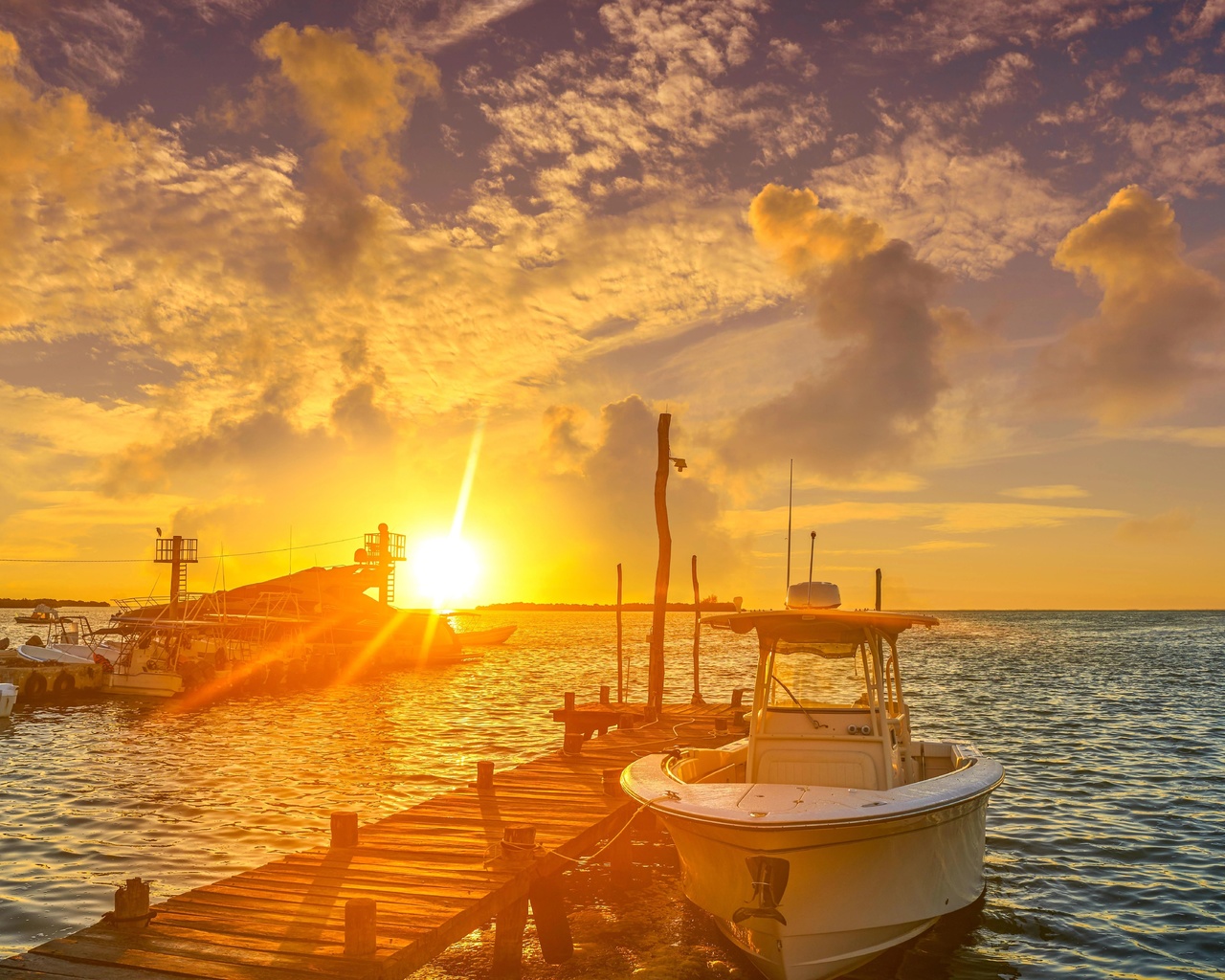 sunset, isla holbox, mexico