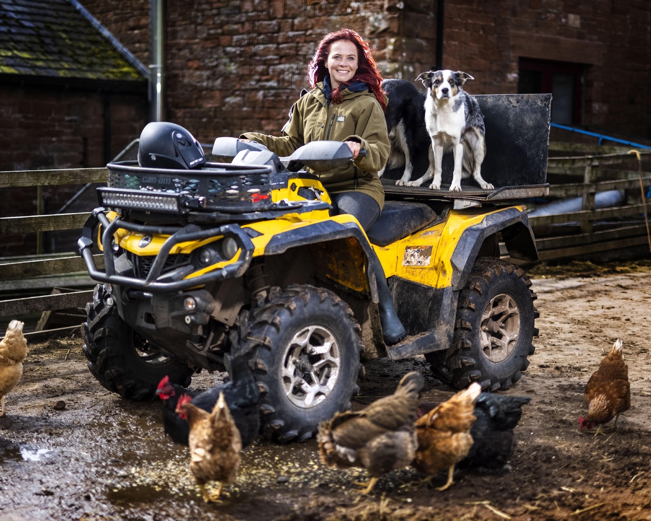 young farmer, britain, farm life, quad bike