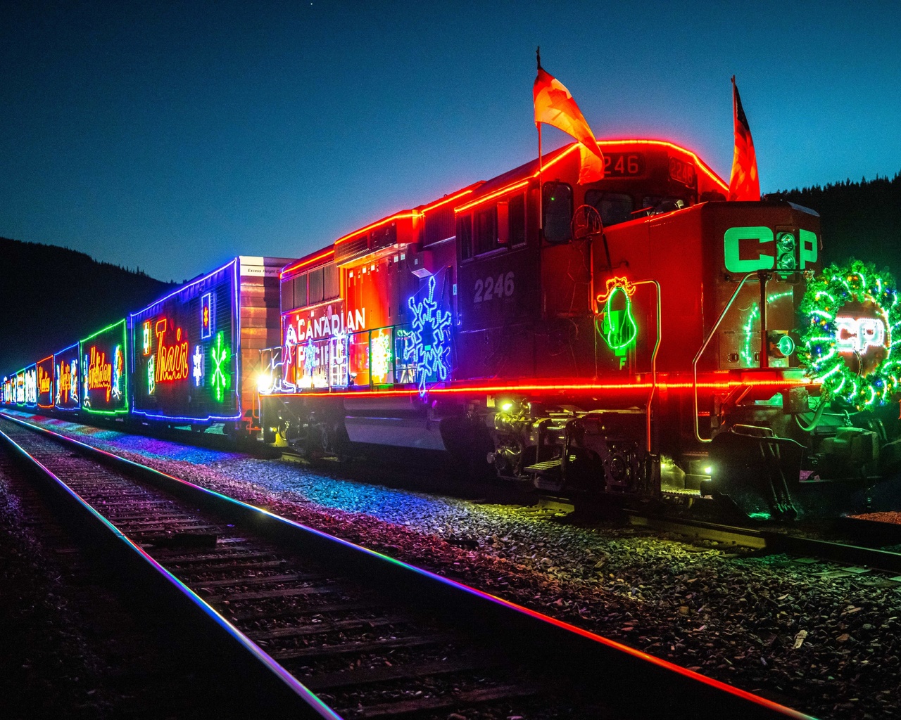 locomotive, canadian pacific holiday train, north america