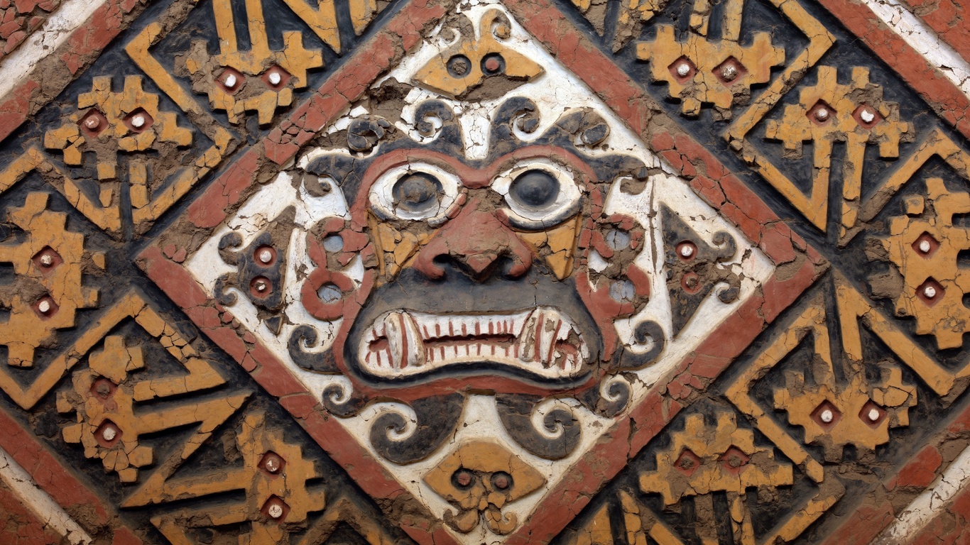 huaca de la luna, temple or shrine of the moon, peru