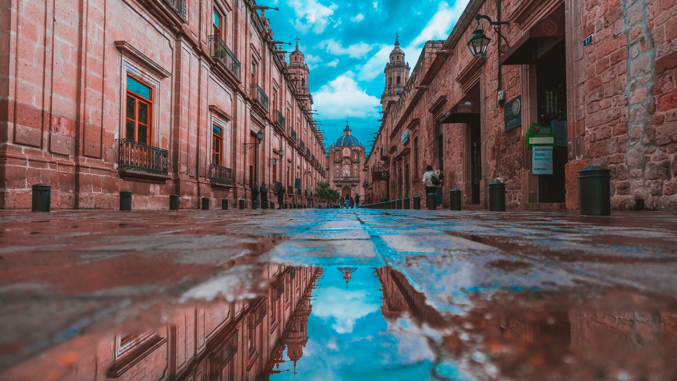 morelia cathedral, catholic church, morelia, mexico