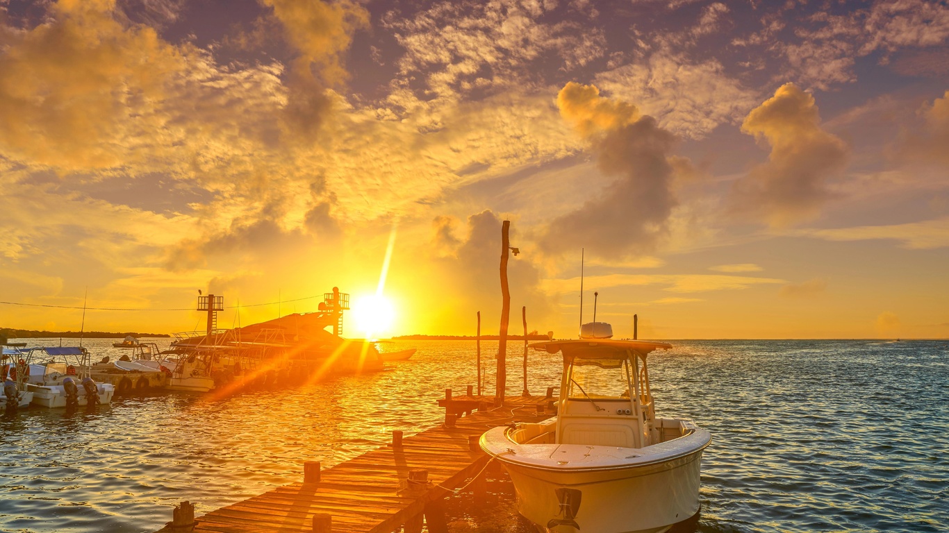 sunset, isla holbox, mexico