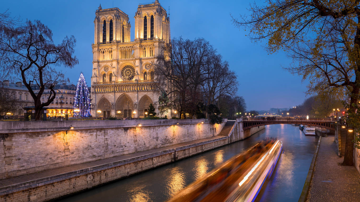 seine river, notre-dame de paris, paris, france