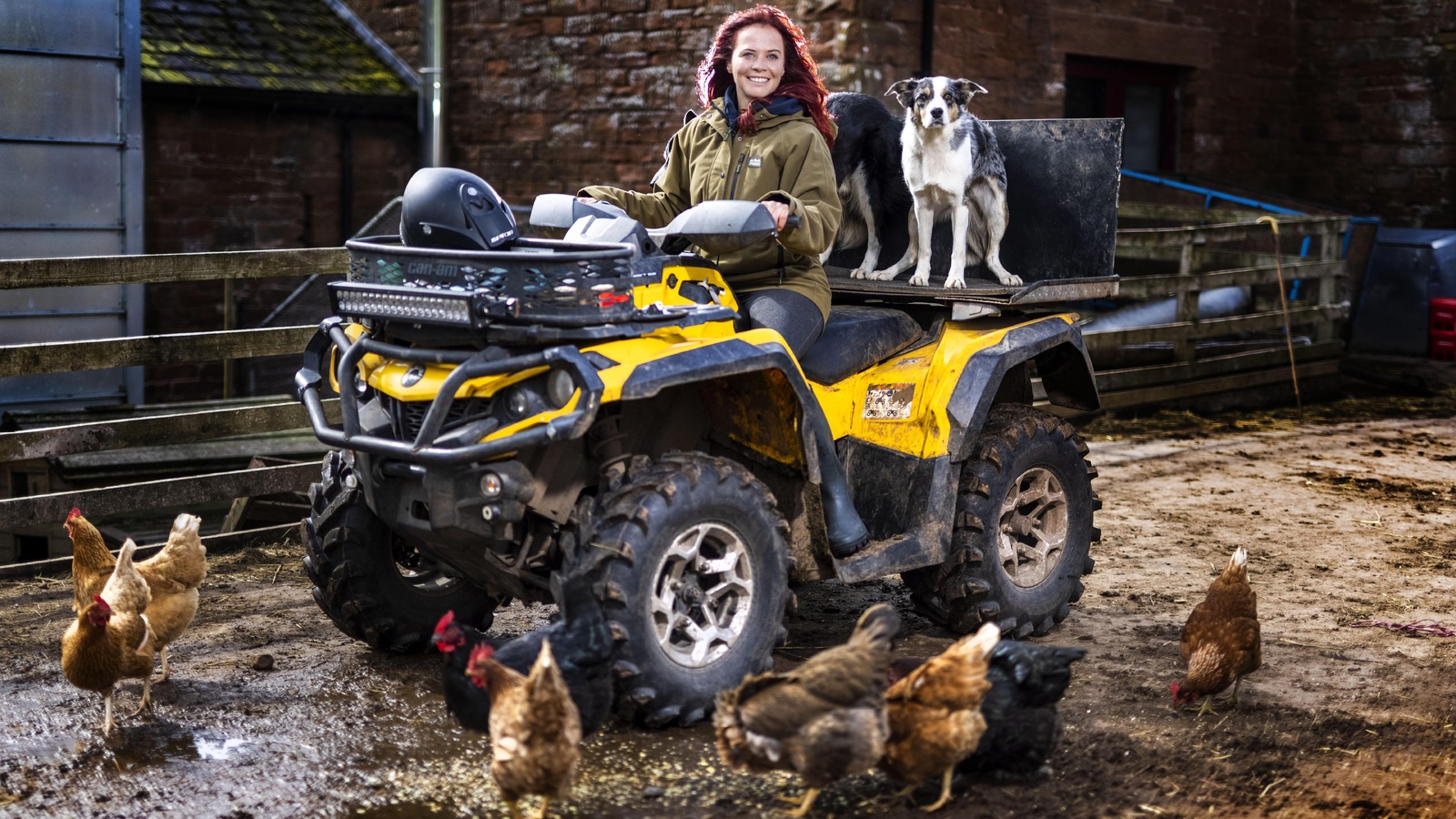 young farmer, britain, farm life, quad bike