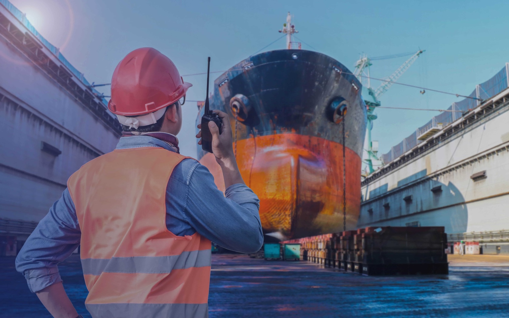 dry dock, sea service, ship