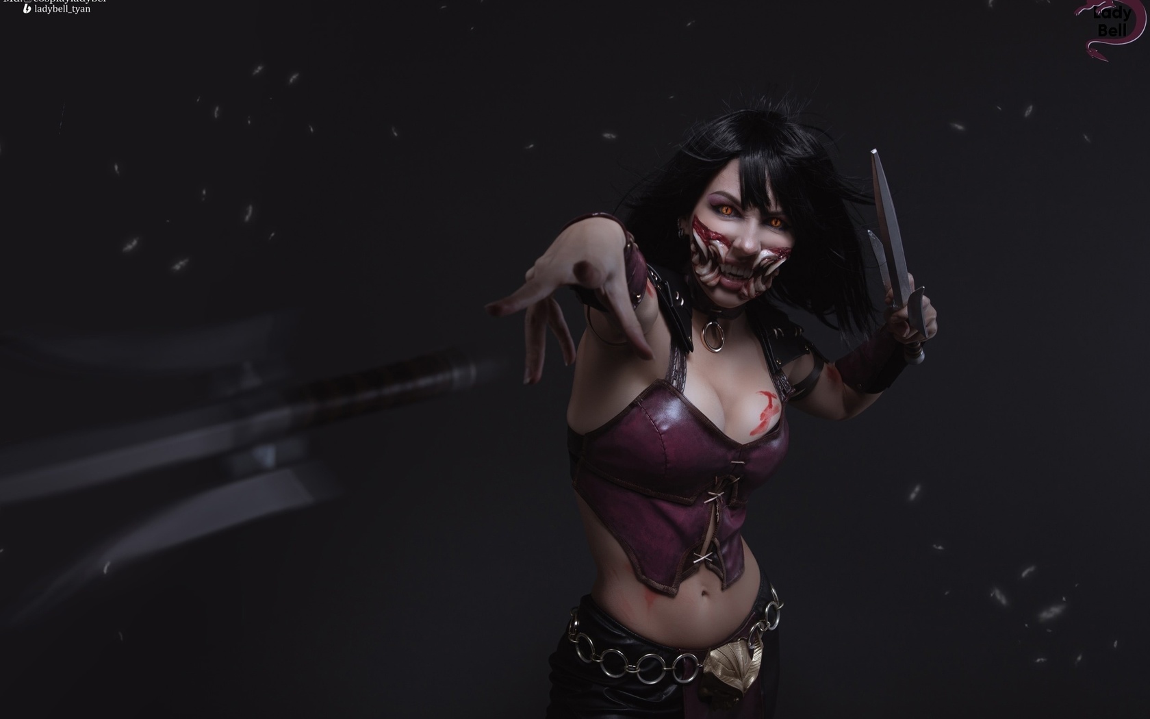 ladybell, mileena, mortal kombat, cosplay