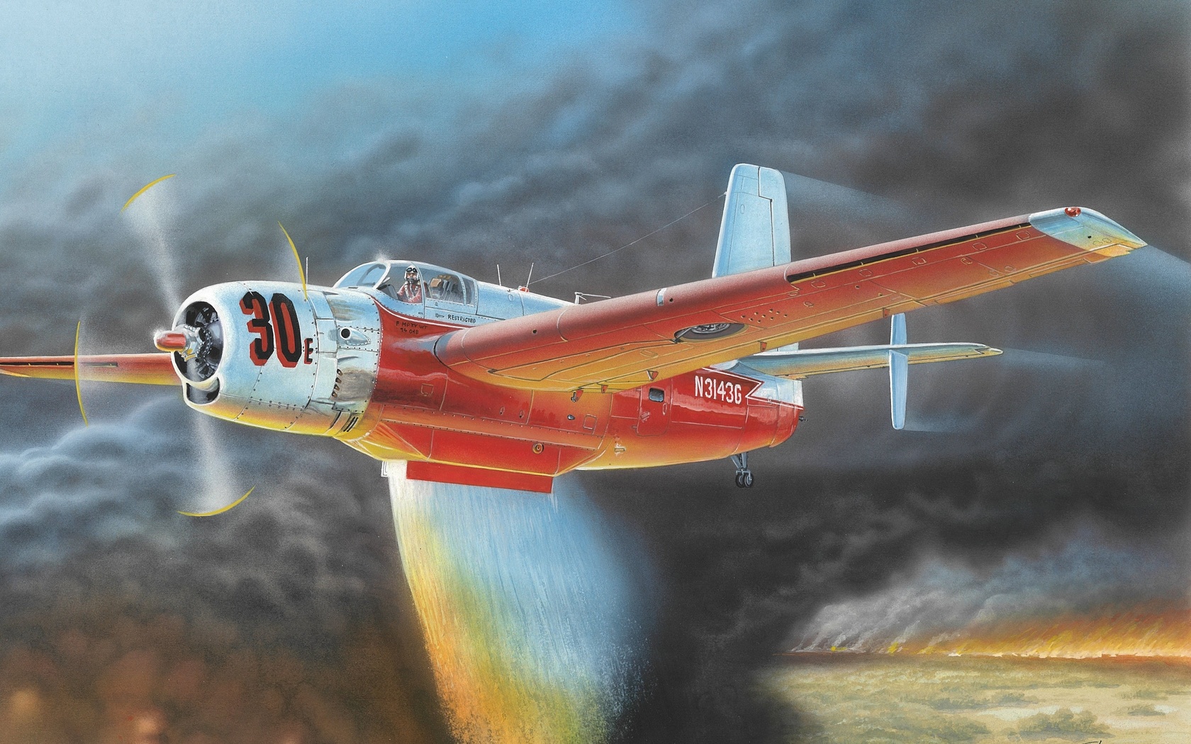 grumman af-2 guardian, fire bomber, largest single-engine piston-powered carrier aircraft