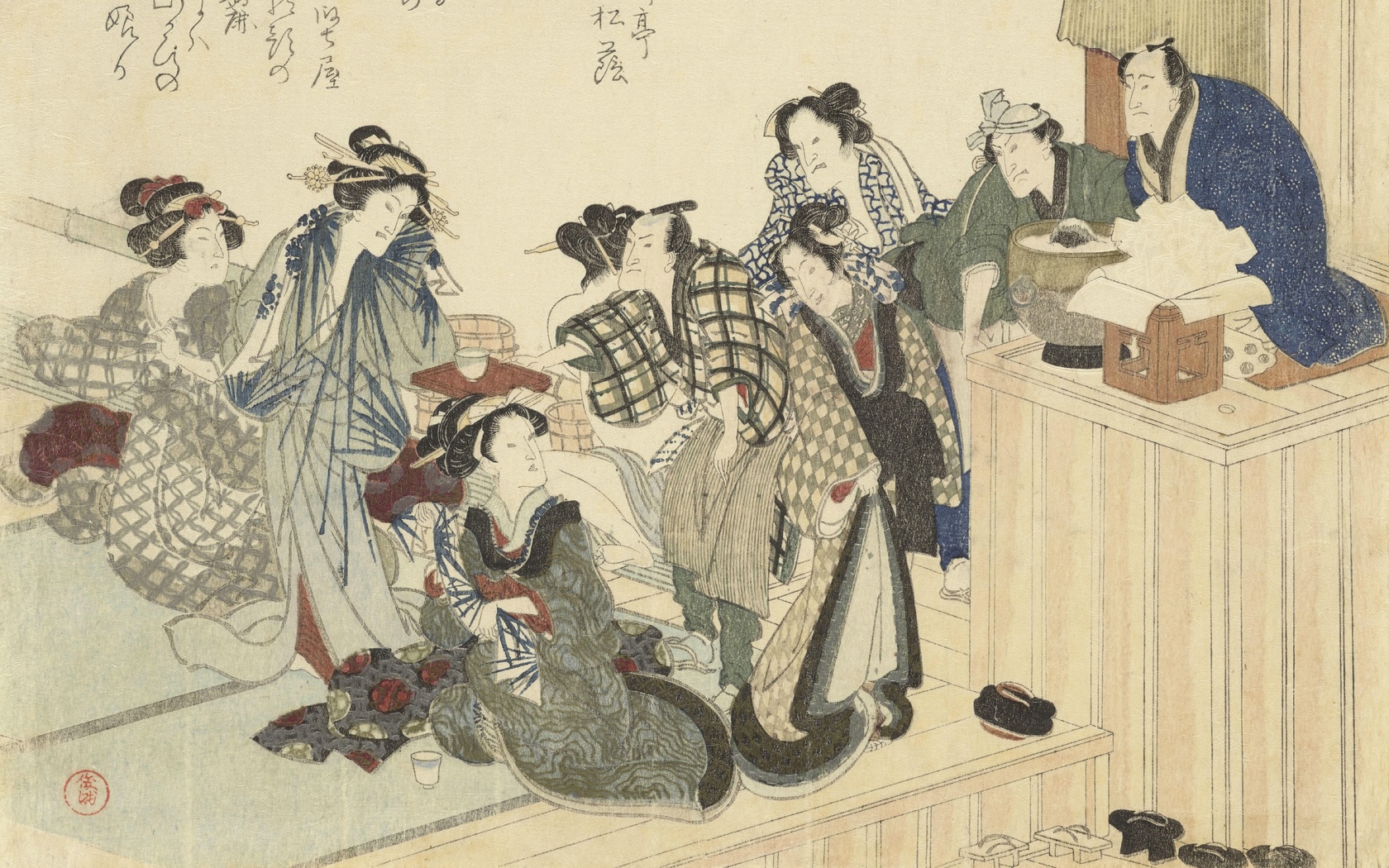 kubo shunman, fine japanese art, kabuki actors