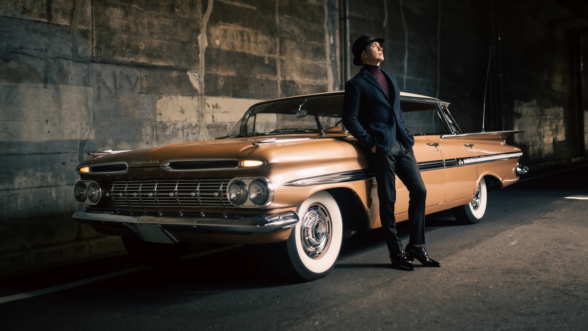 chevrolet impala, 4-door sedan, 1959, hayato ichihara, actor