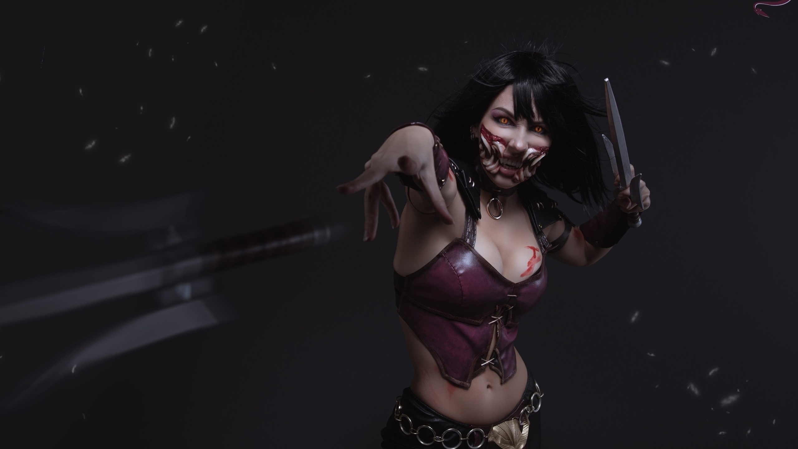 ladybell, mileena, mortal kombat, cosplay