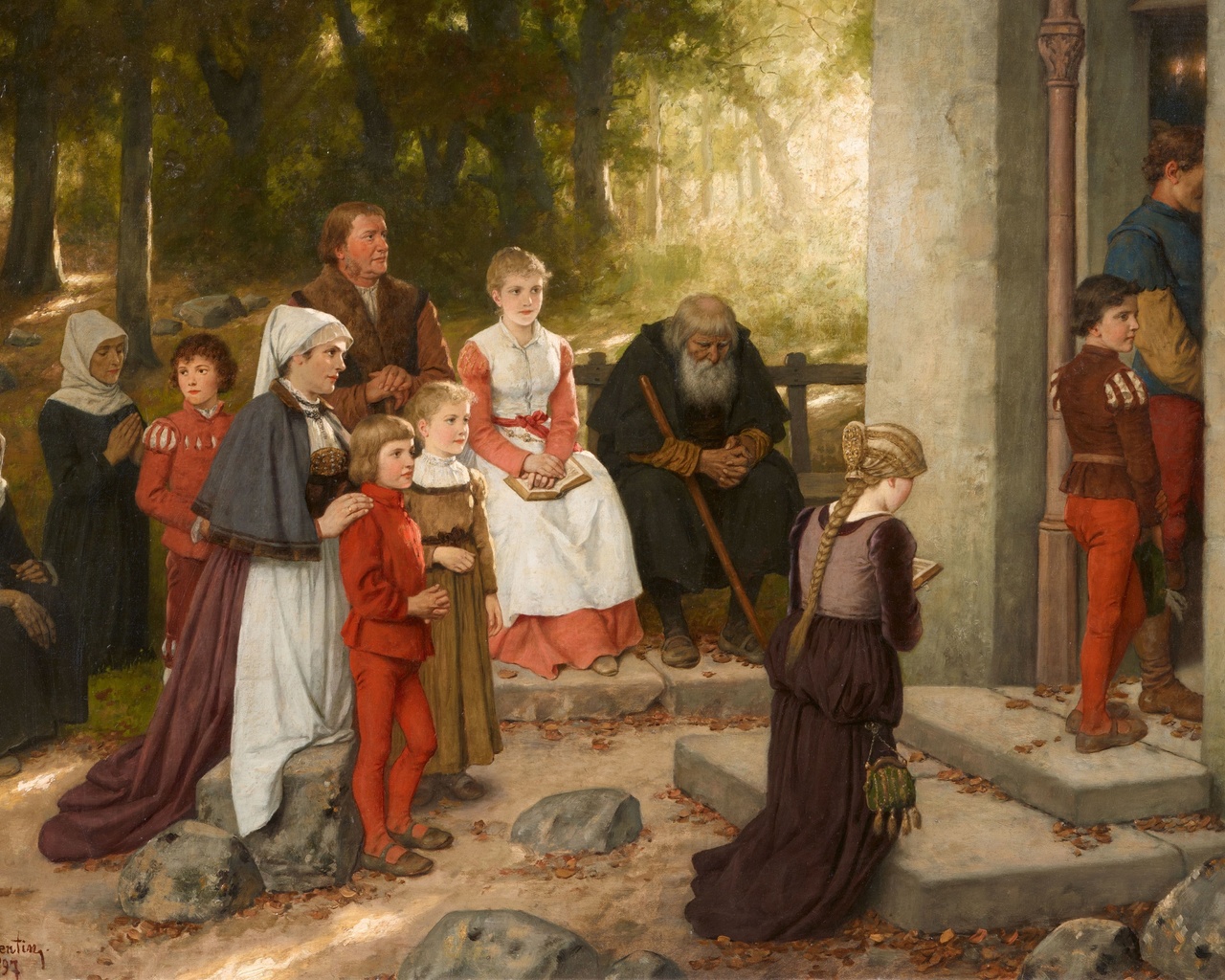 hubert salentin, german, chapel in the forest