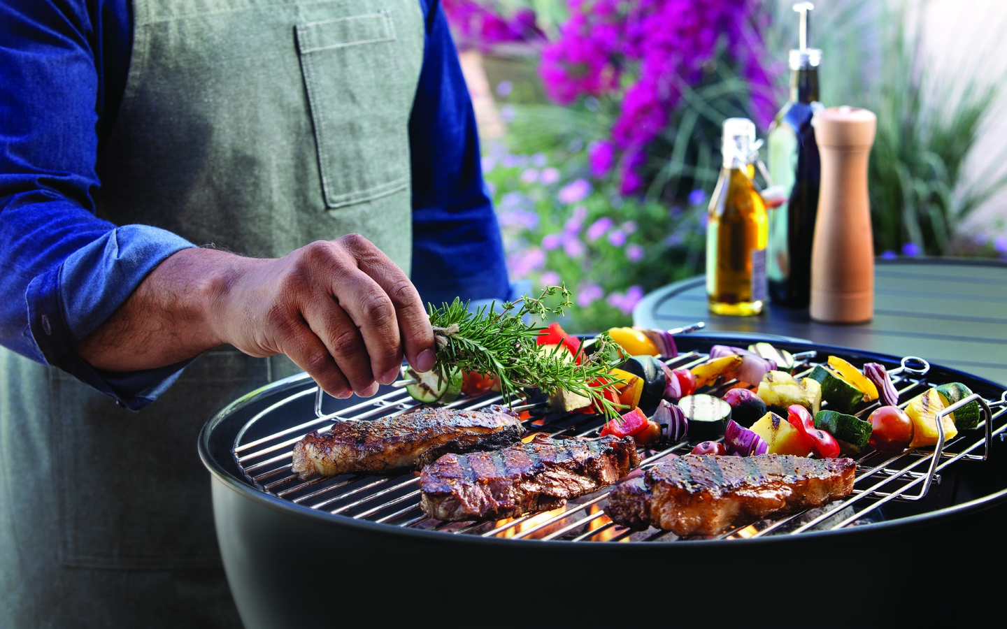 steaks, summer meal, grill