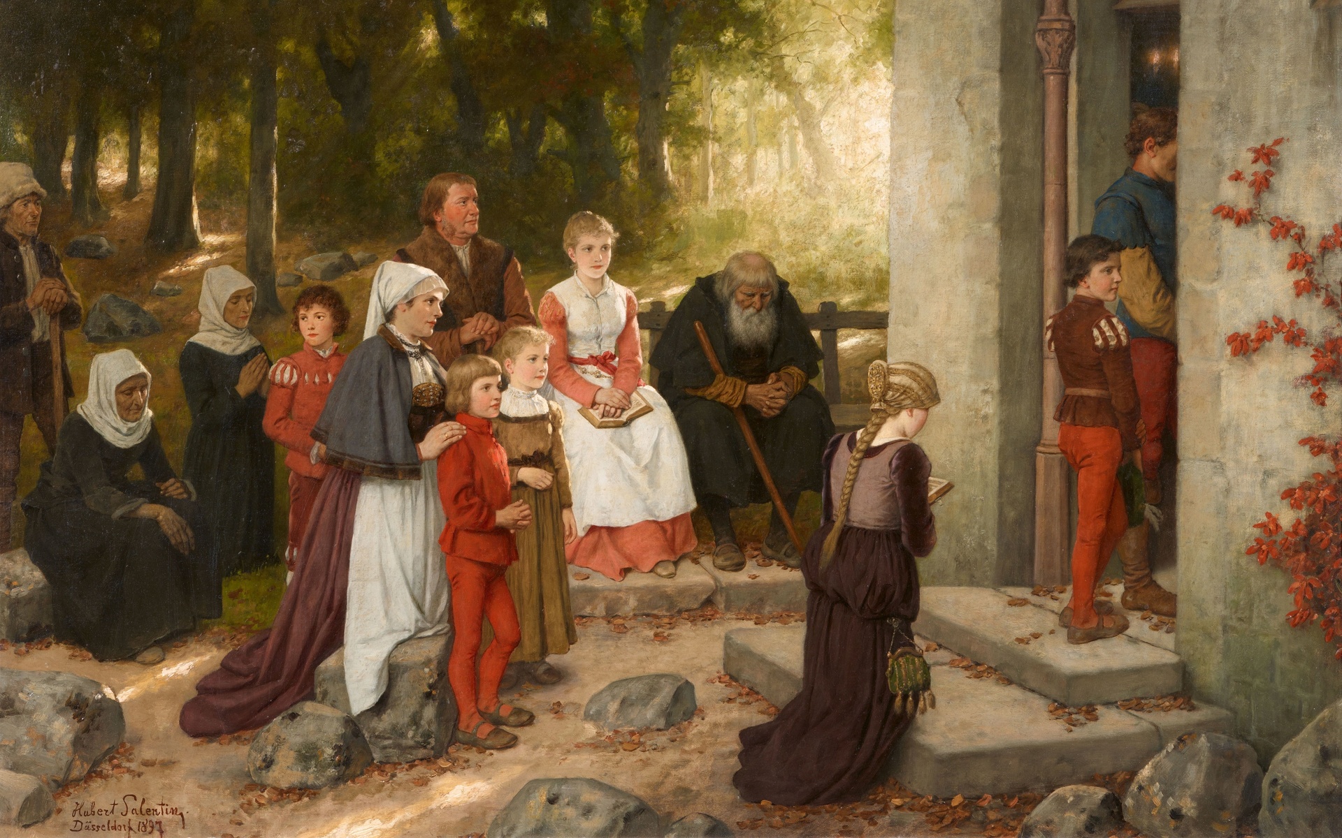 hubert salentin, german, chapel in the forest