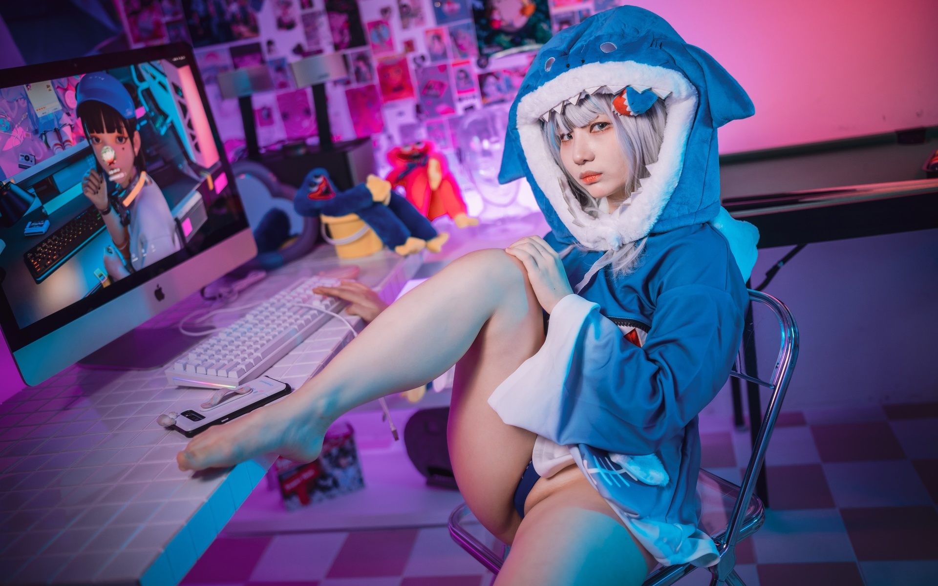 mimmi, gamer, gamer girl, asian, cute, panties