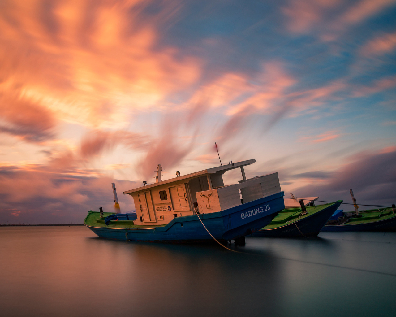 sea, boat, nature, clouds, sky