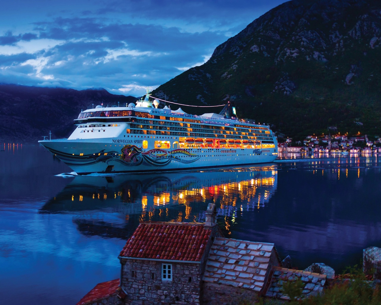 norwegian spirit, ship, kotor, montenegro