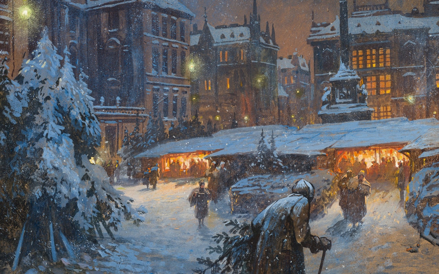 georg janny, austrian, christmas market at the court in vienna