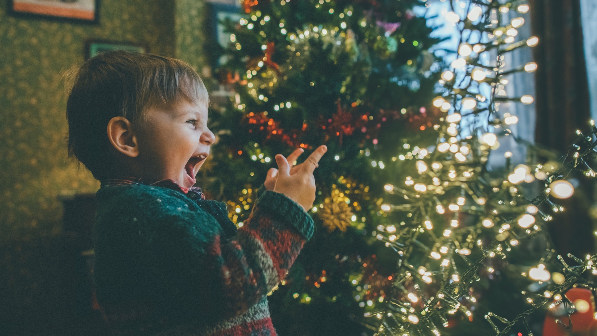 christmas tree, baby, christmas spirit