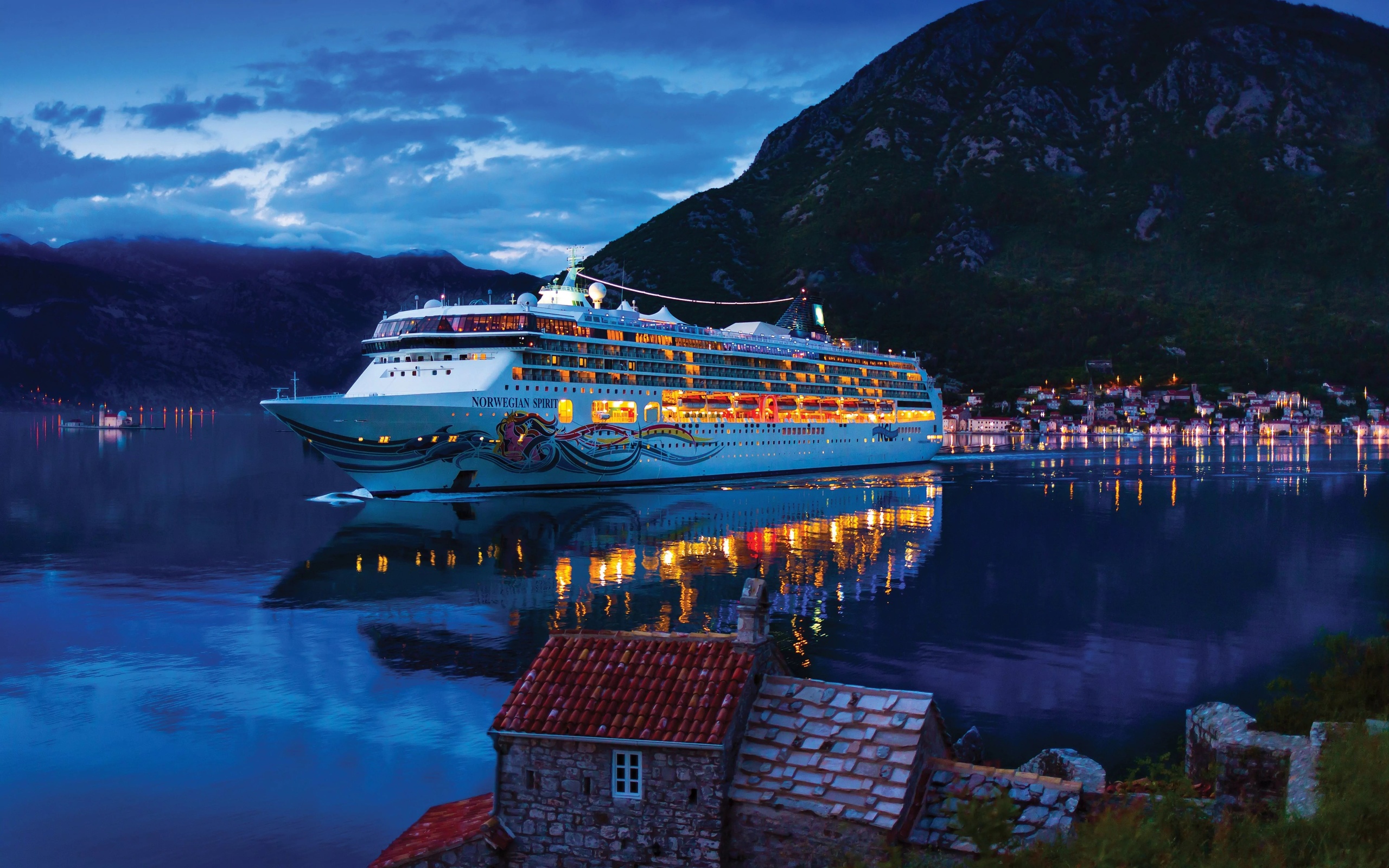 norwegian spirit, ship, kotor, montenegro