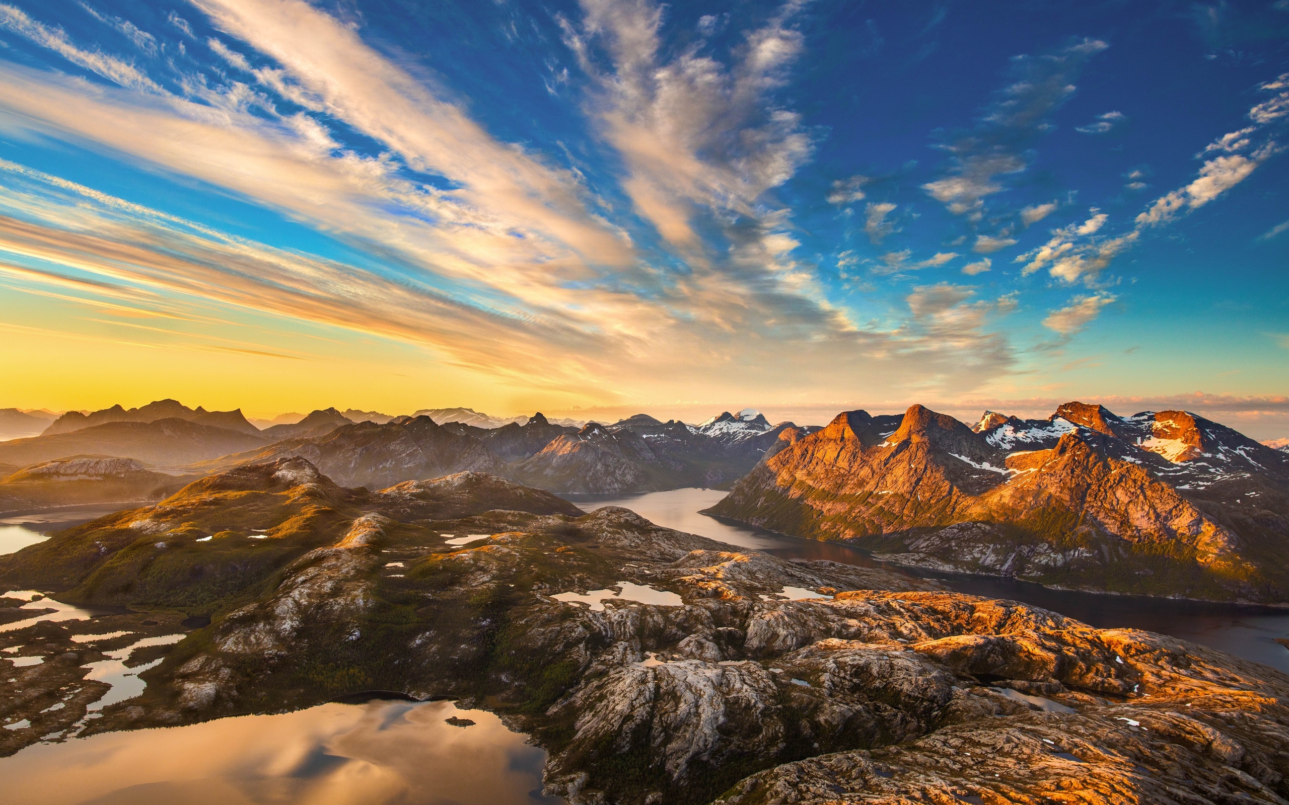 sunset, nordland, norway