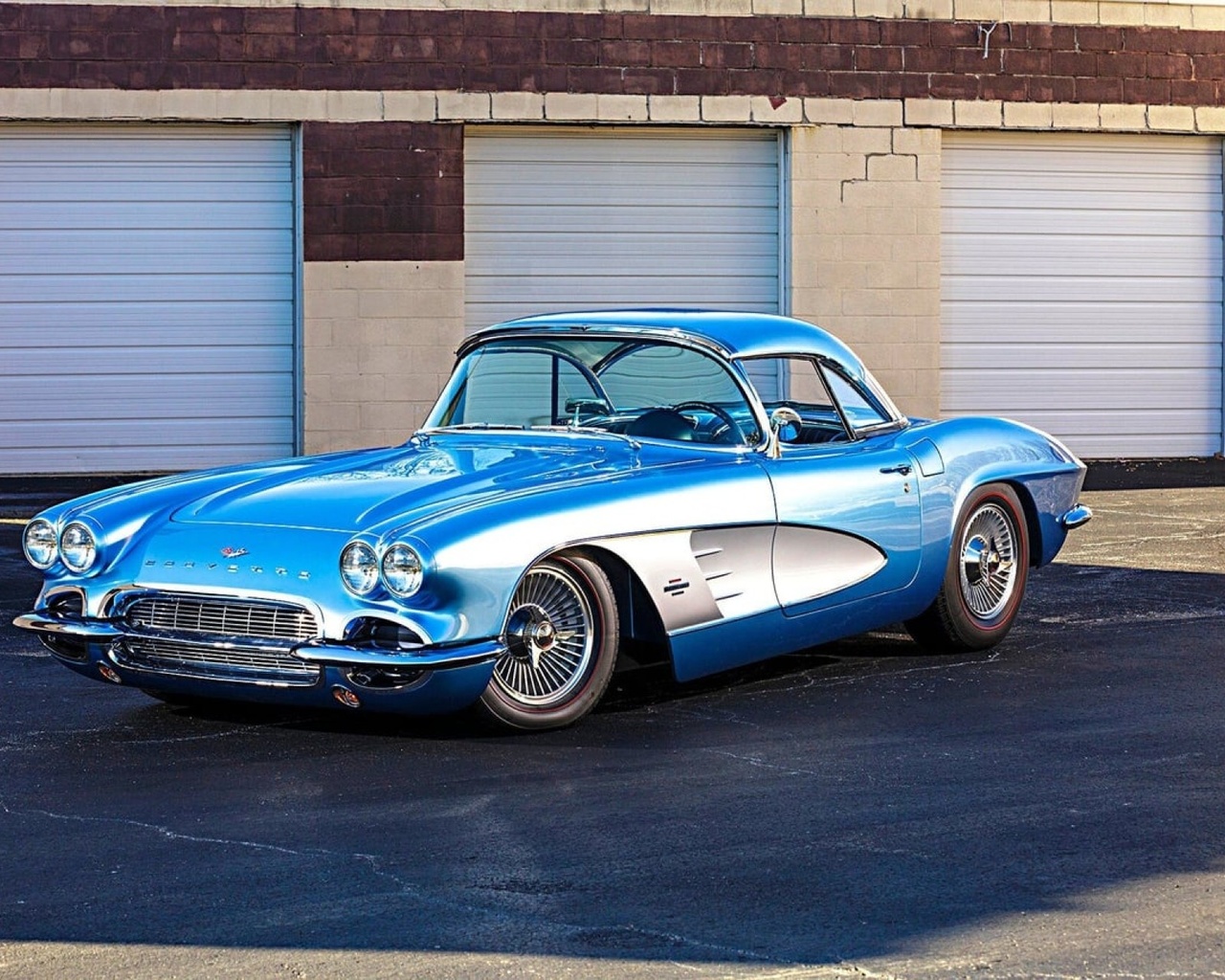 corvette, muscle, blue, gm, 1957