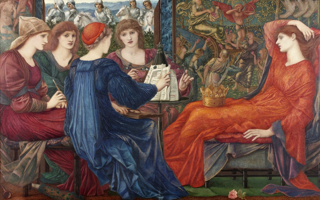 edward burne-jones, english art, 1875, laus veneris