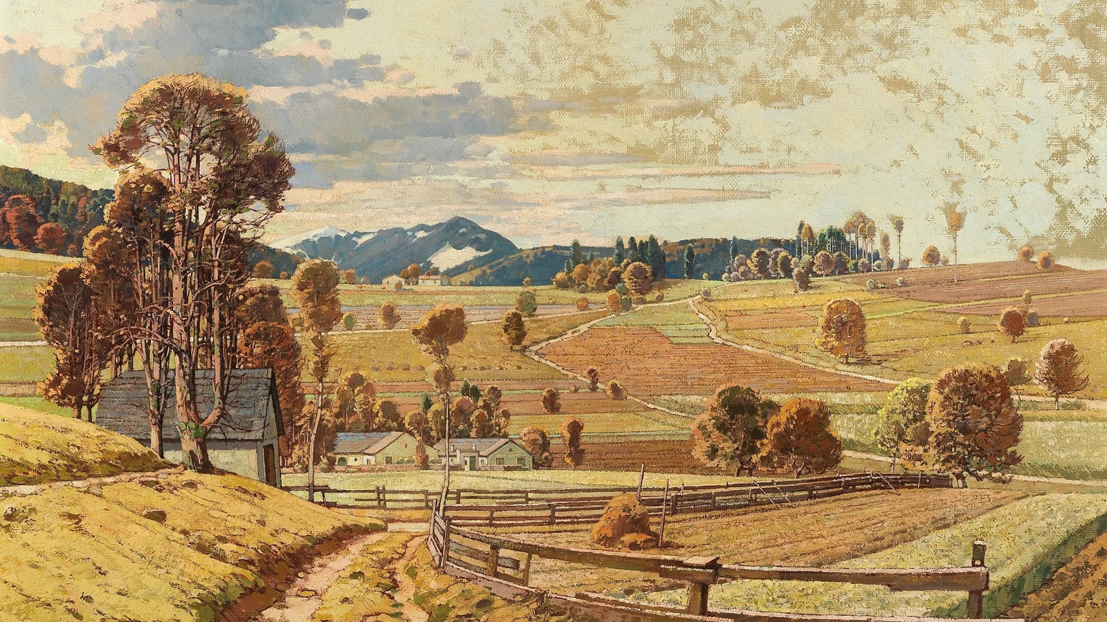 josef stoitzner, austrian art, autumn landscape