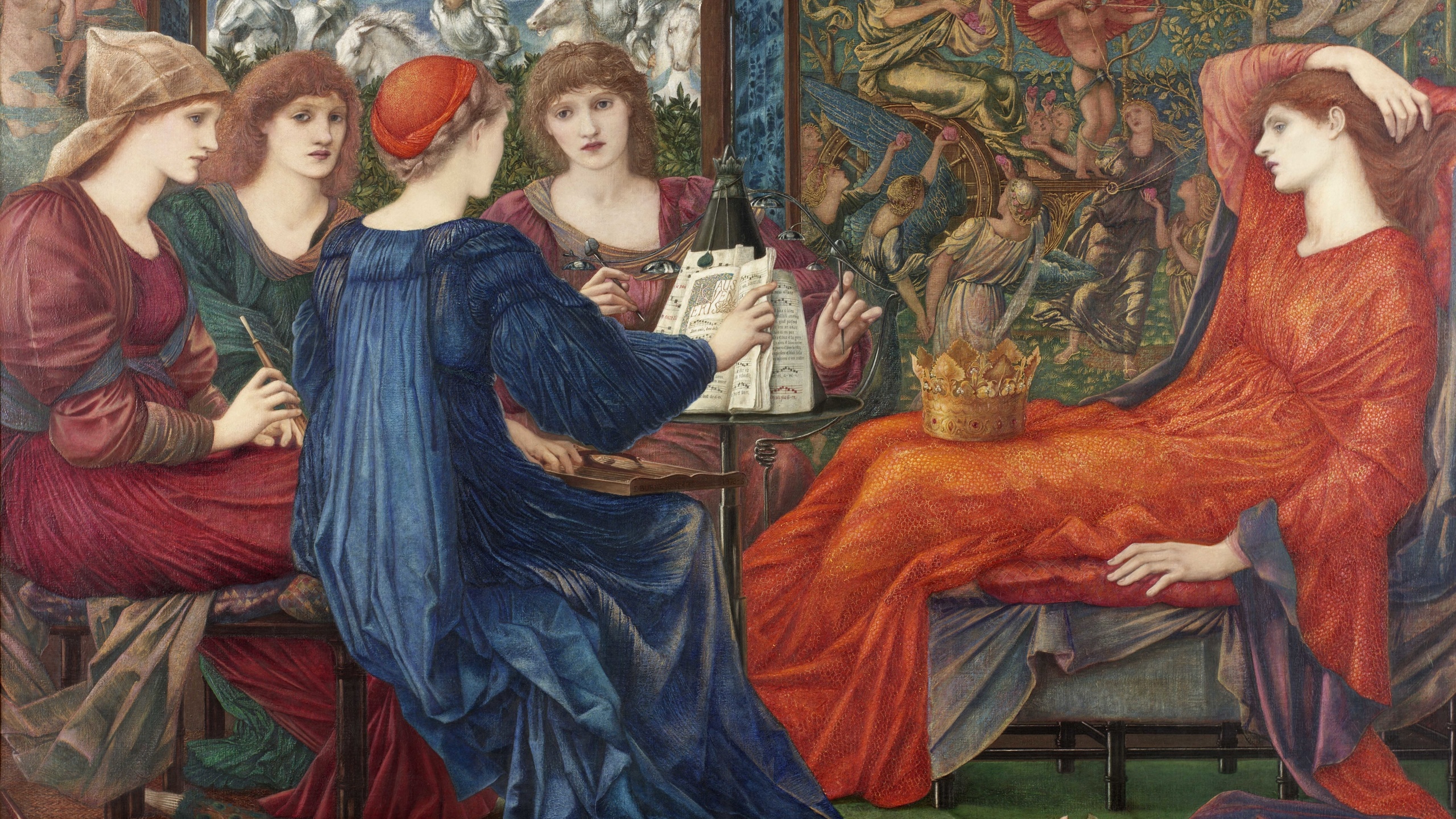 edward burne-jones, english art, 1875, laus veneris