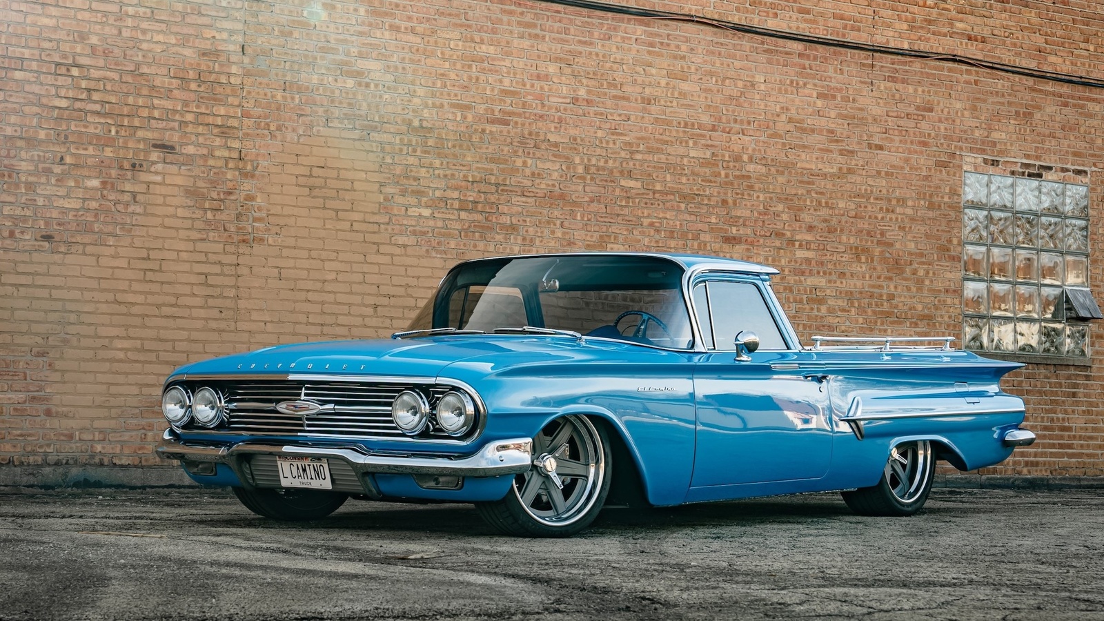 1960 chevrolet el camino, muscle, blue, classic