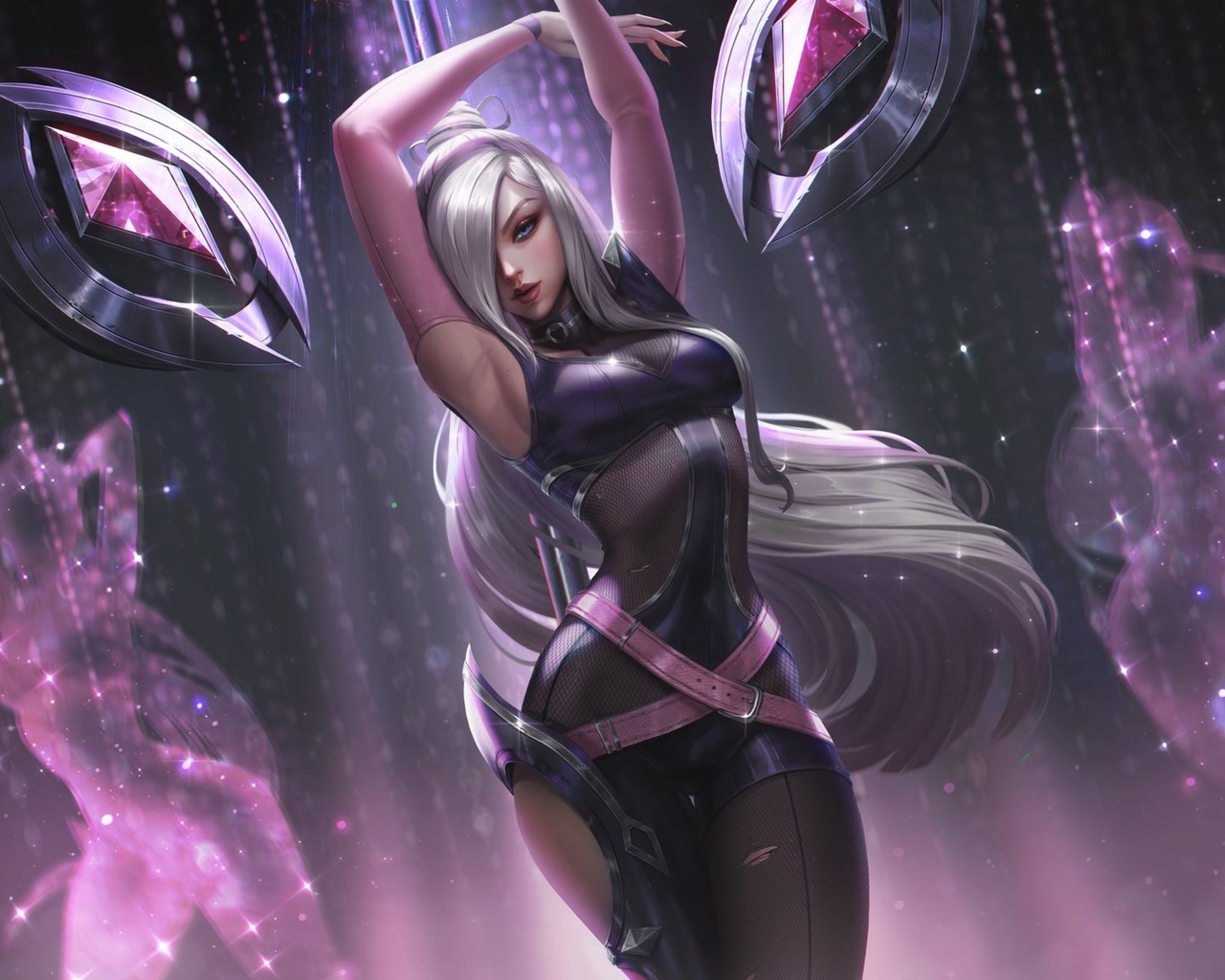 kda, code pink, kaisa, league of legends, video game