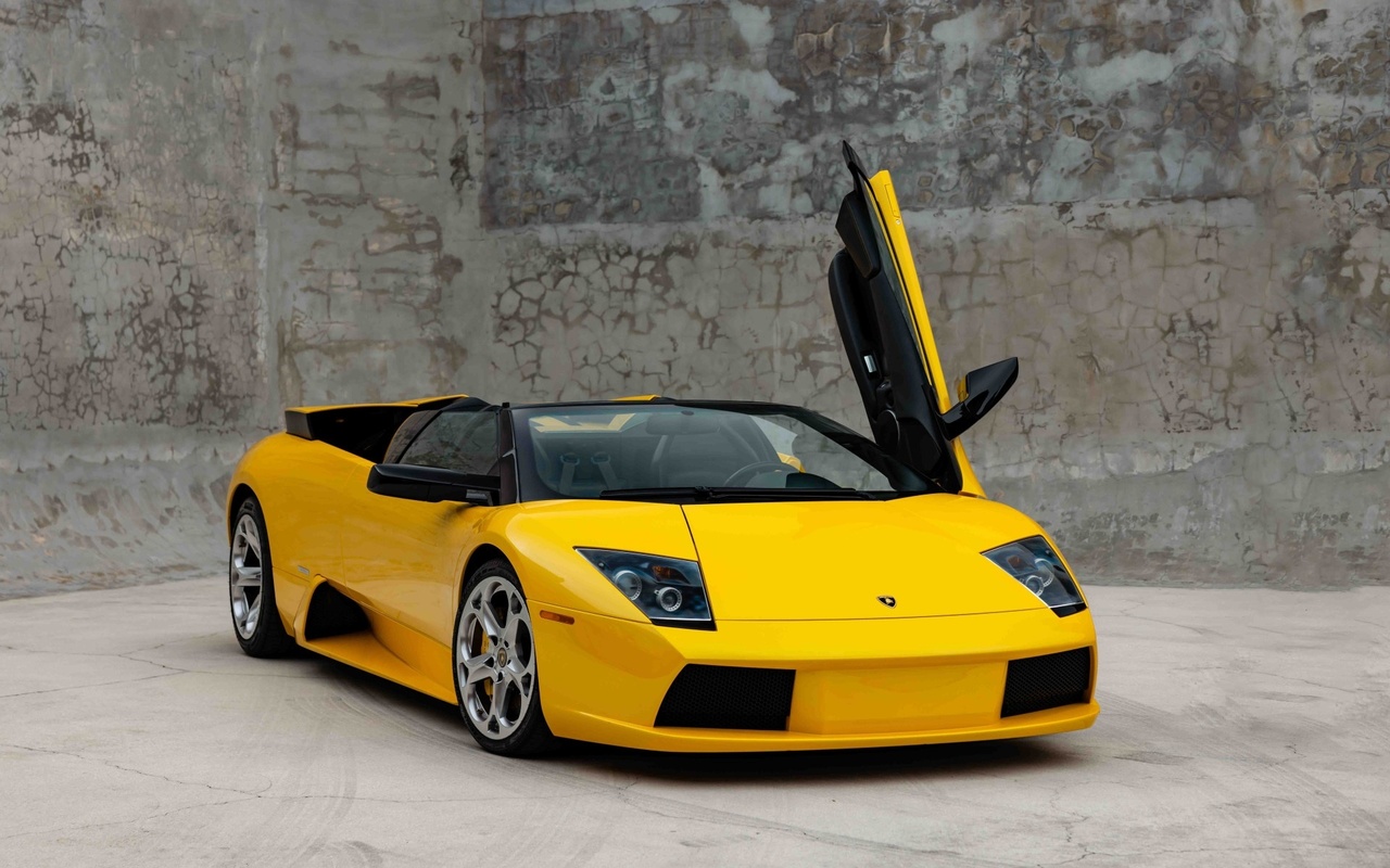 lamborghini murcielago roadster, yellow cars, car, italian cars, lamborghini