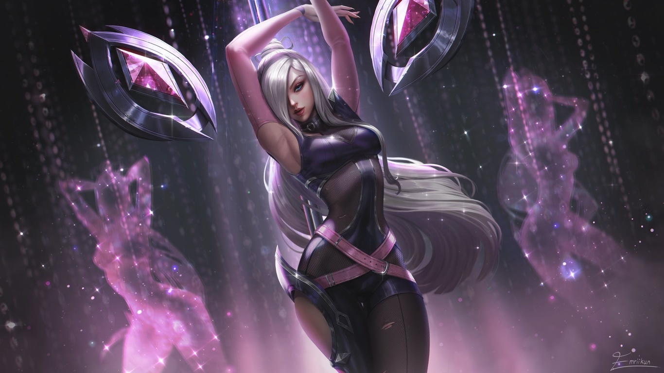 kda, code pink, kaisa, league of legends, video game