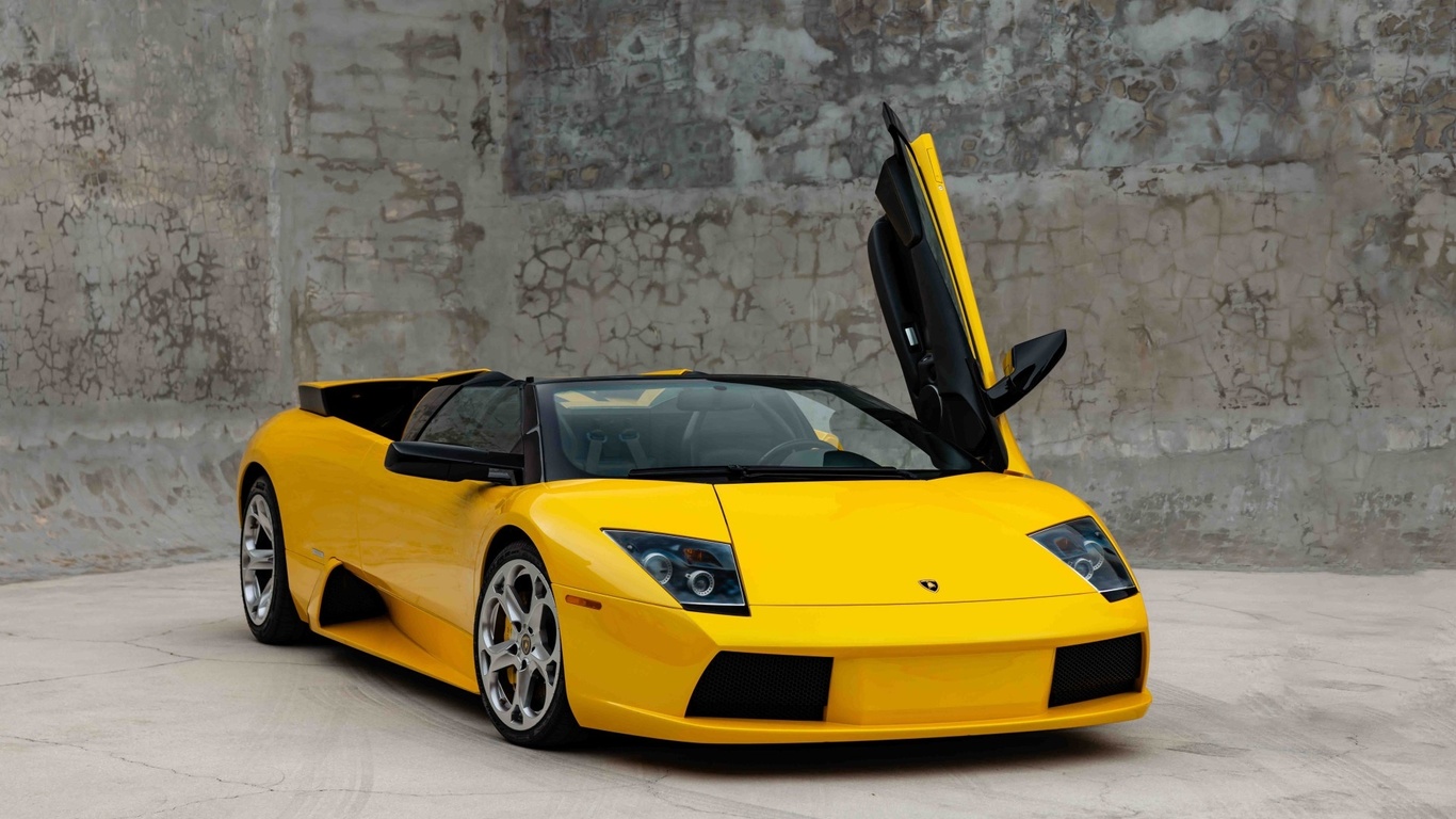 lamborghini murcielago roadster, yellow cars, car, italian cars, lamborghini