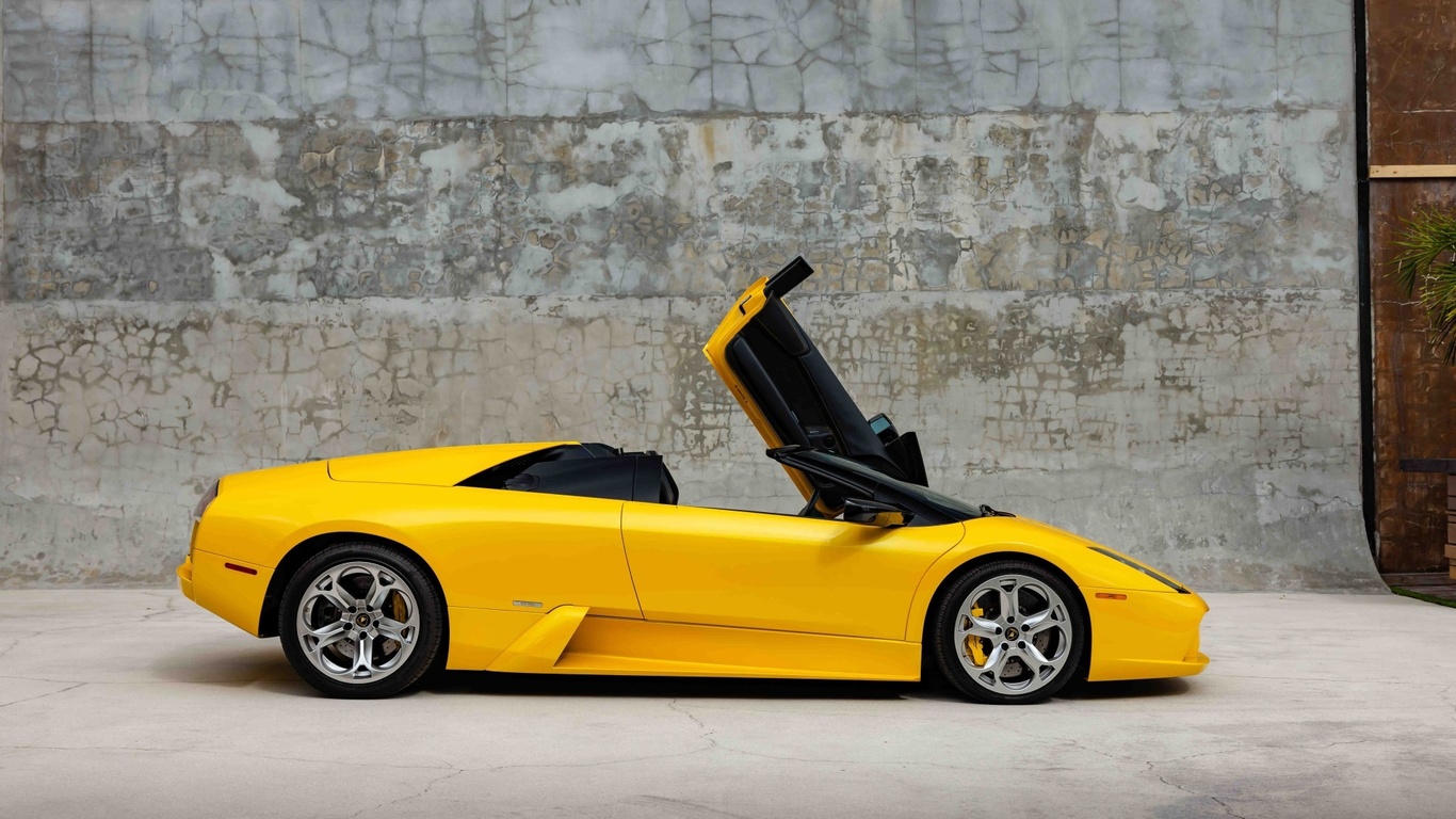 lamborghini murcielago roadster, yellow cars, car, italian cars, lamborghini