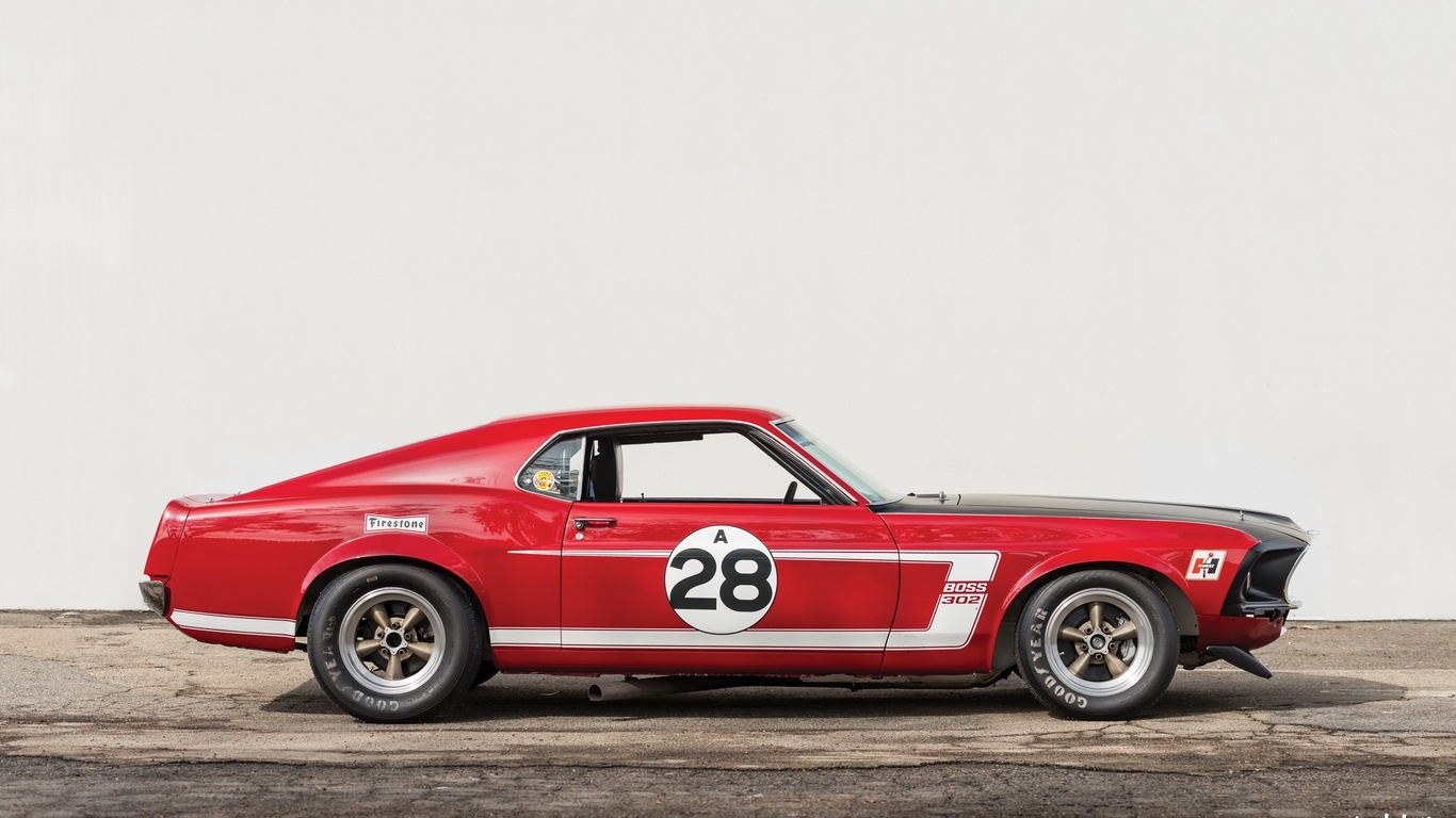 ford, ford mustang boss 302, ford mustang, muscle cars, two tone, outdoors, car, vehicle