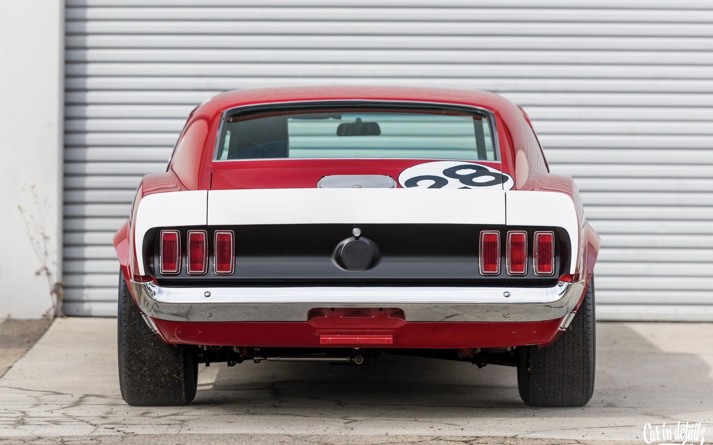 ford mustang boss 302, ford mustang, rear view, two tone, outdoors, muscle cars, ford, car, vehicle