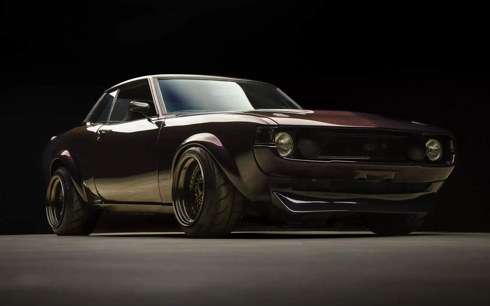 toyota, toyota celica, vehicle, 1977, classic car, purple cars