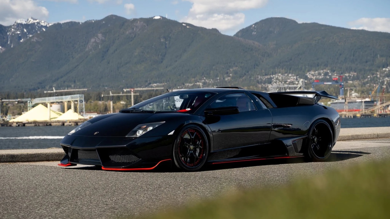 lamborghini murcielago, vehicle, lamborghini, black cars, italian cars